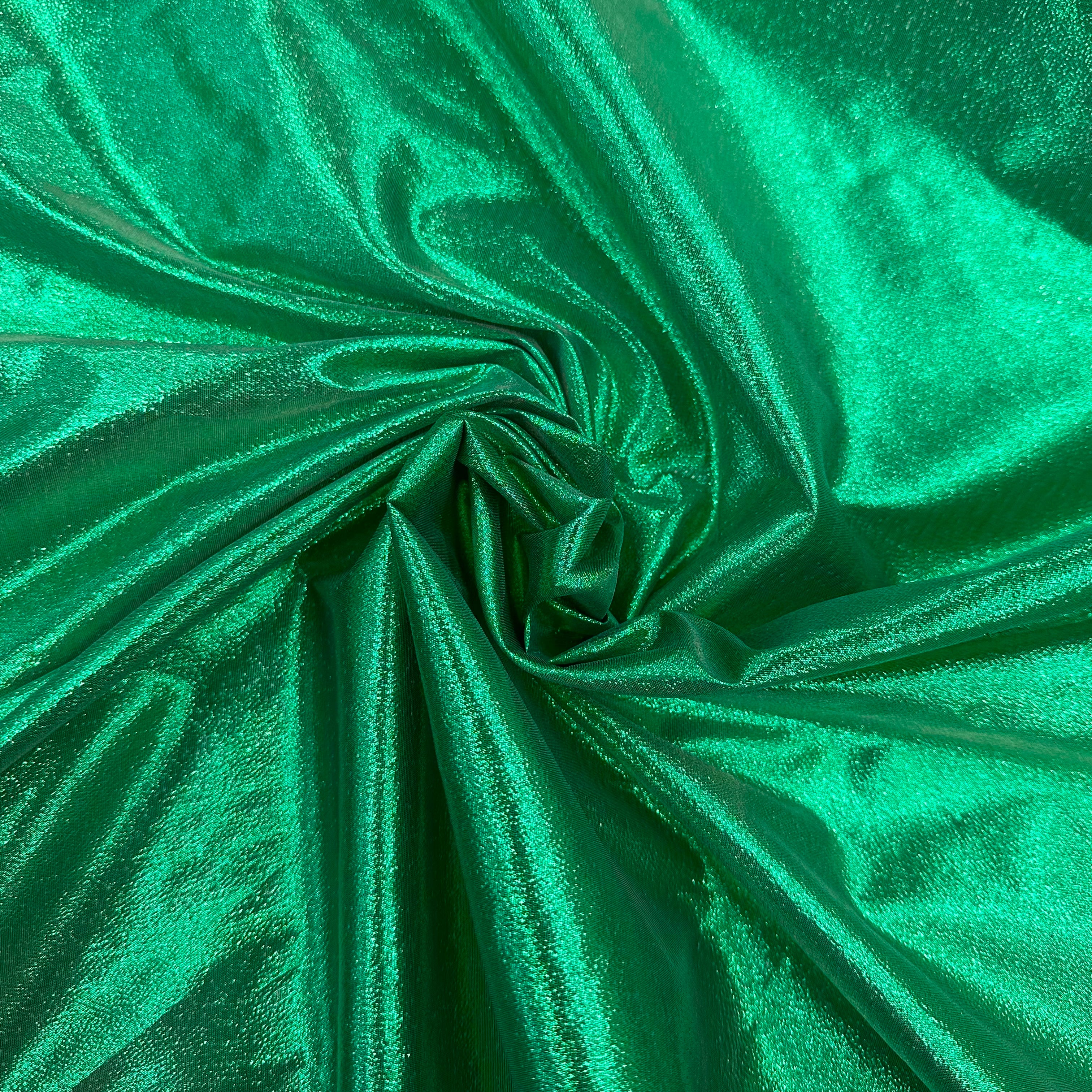 Kelly Green Lamé Fabric - Shiny Metallic Dress Material for Costumes, Dancewear & Party Outfits | Perfect for Evening Gowns, Prom Dresses & Stage Performances