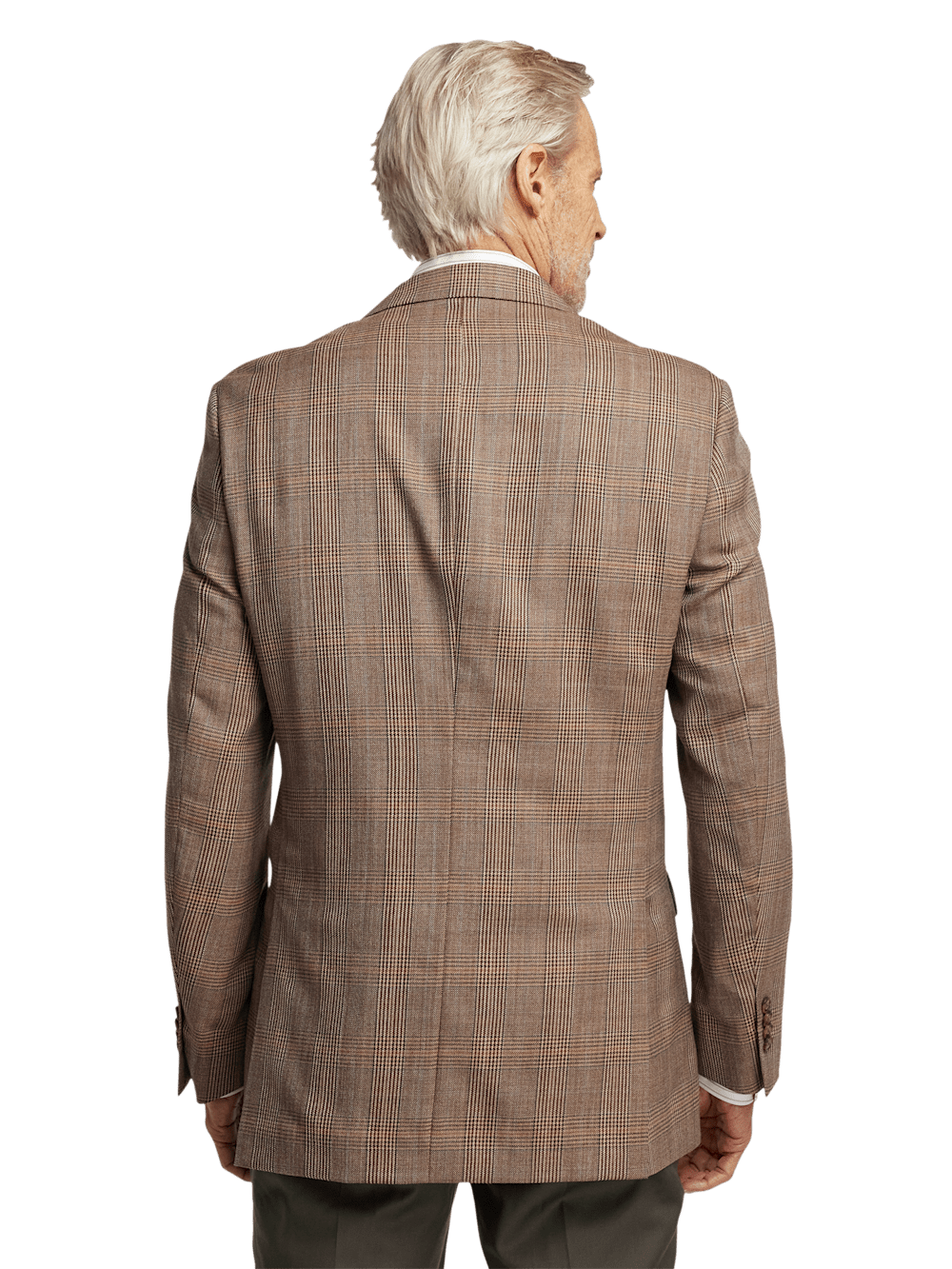 Premium Wool Plaid Single Breasted Notch Lapel Blazer for Men - Classic Brown Business Casual Sport Coat | Ideal for Office, Weddings & Formal Events