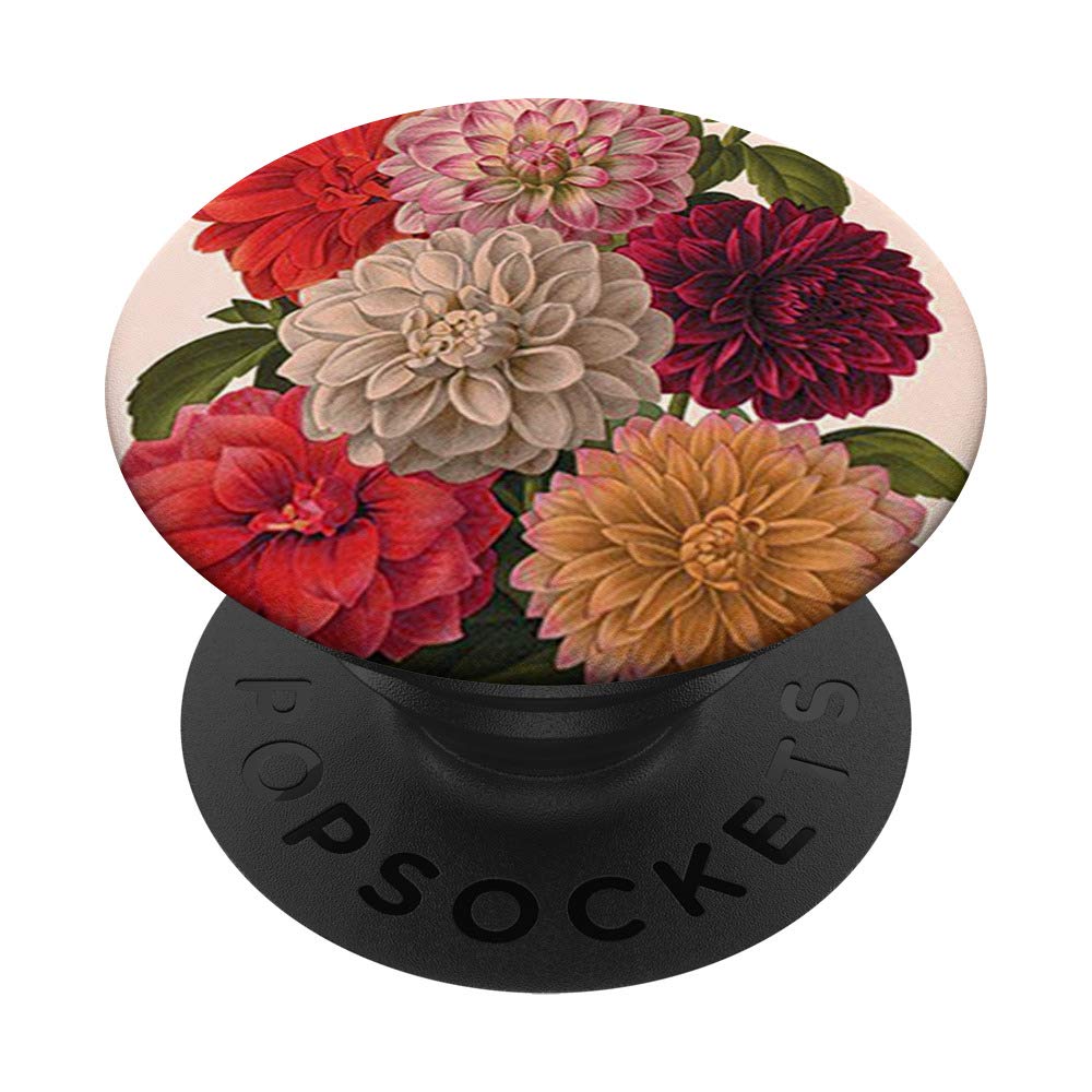 Stylish Dahlia Flower PopSockets Swappable PopGrip - Artistic Botanical Design Phone Grip & Stand - Perfect for iPhone, Samsung & Smartphones - Great for Work, Travel & Daily Use