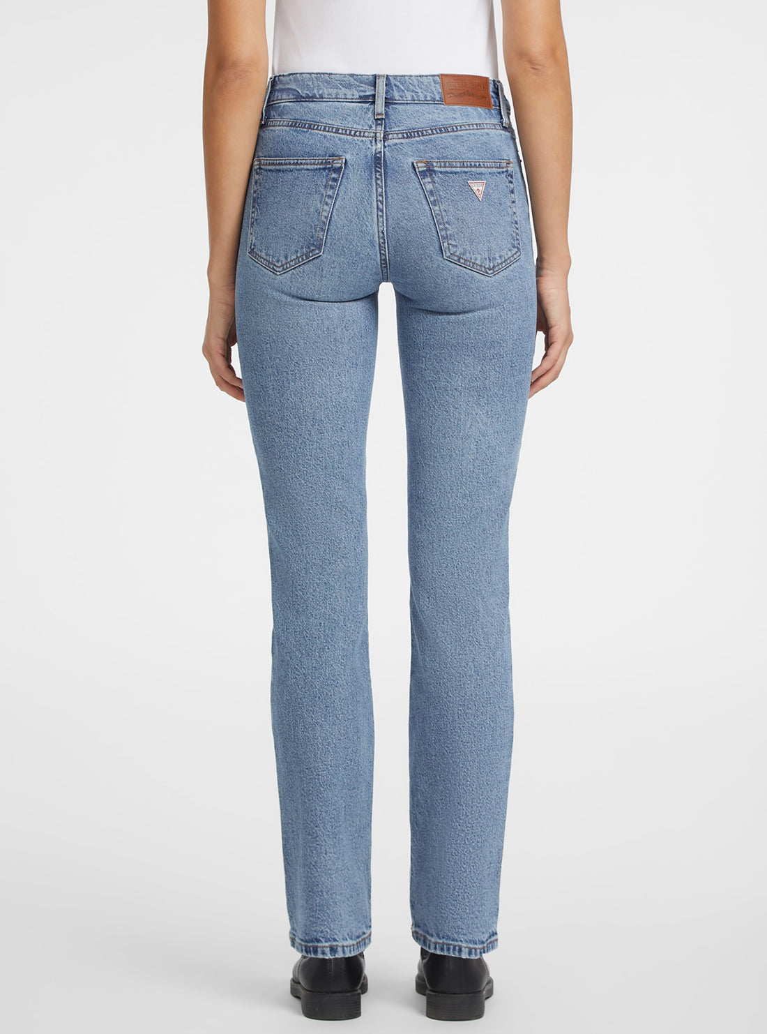 Guess G08 Mid Rise Straight Jeans for Women - Classic Blue Denim Pants with Stretch Comfort | Perfect for Casual Wear, Office & Date Nights