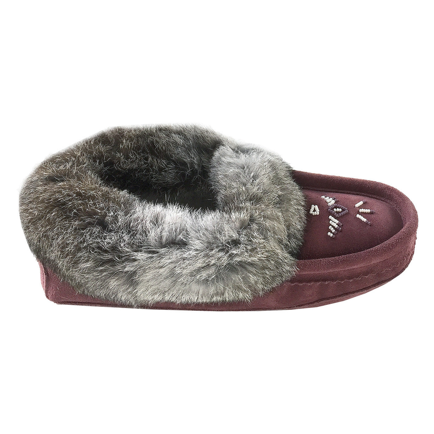 Women's Warm Fleece-Lined Rabbit Fur Suede Moccasins - Cozy Winter House Slippers for Indoor/Outdoor Use