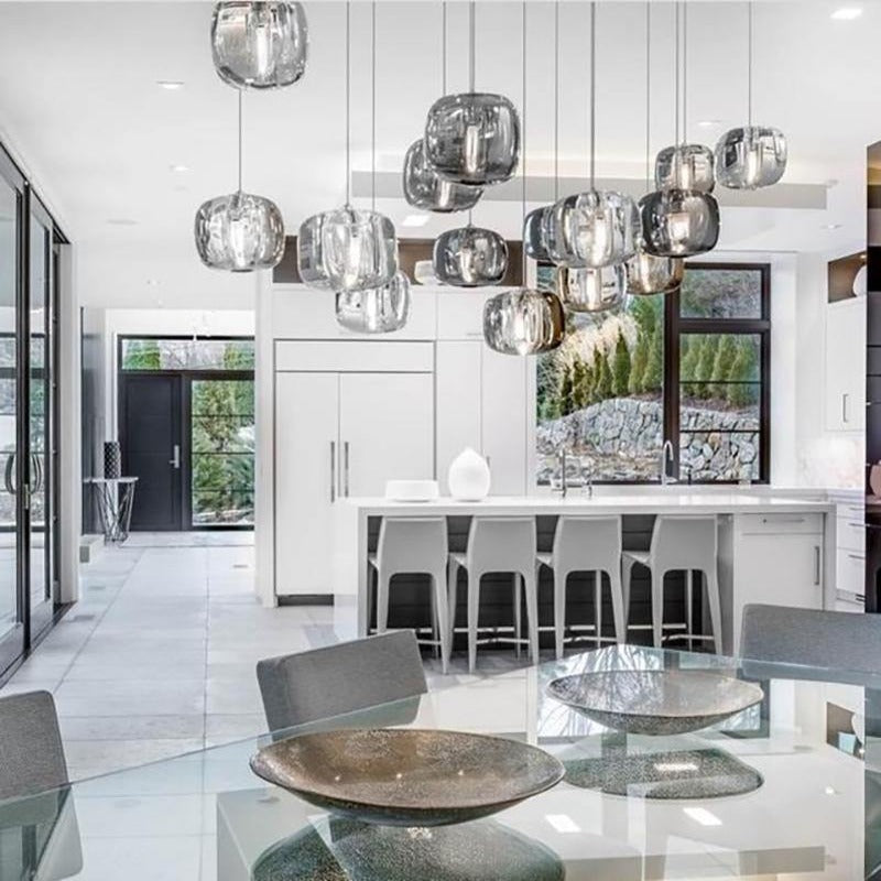 Modern Cubie Chandelier - Elegant Crystal Ceiling Light Fixture for Dining Room, Living Room & Bedroom | Perfect for Home Decor & Wedding Venues