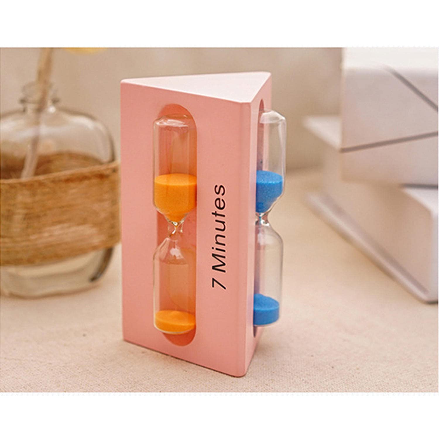 Premium 3/5/7 Minute Wooden Hourglass - Elegant Desktop Sand Timer for Home & Office Decor, Kids Educational Toy, Unique Gift Idea | Perfect for Study Time Management, Meditation, Classroom Activities & Decorative Display