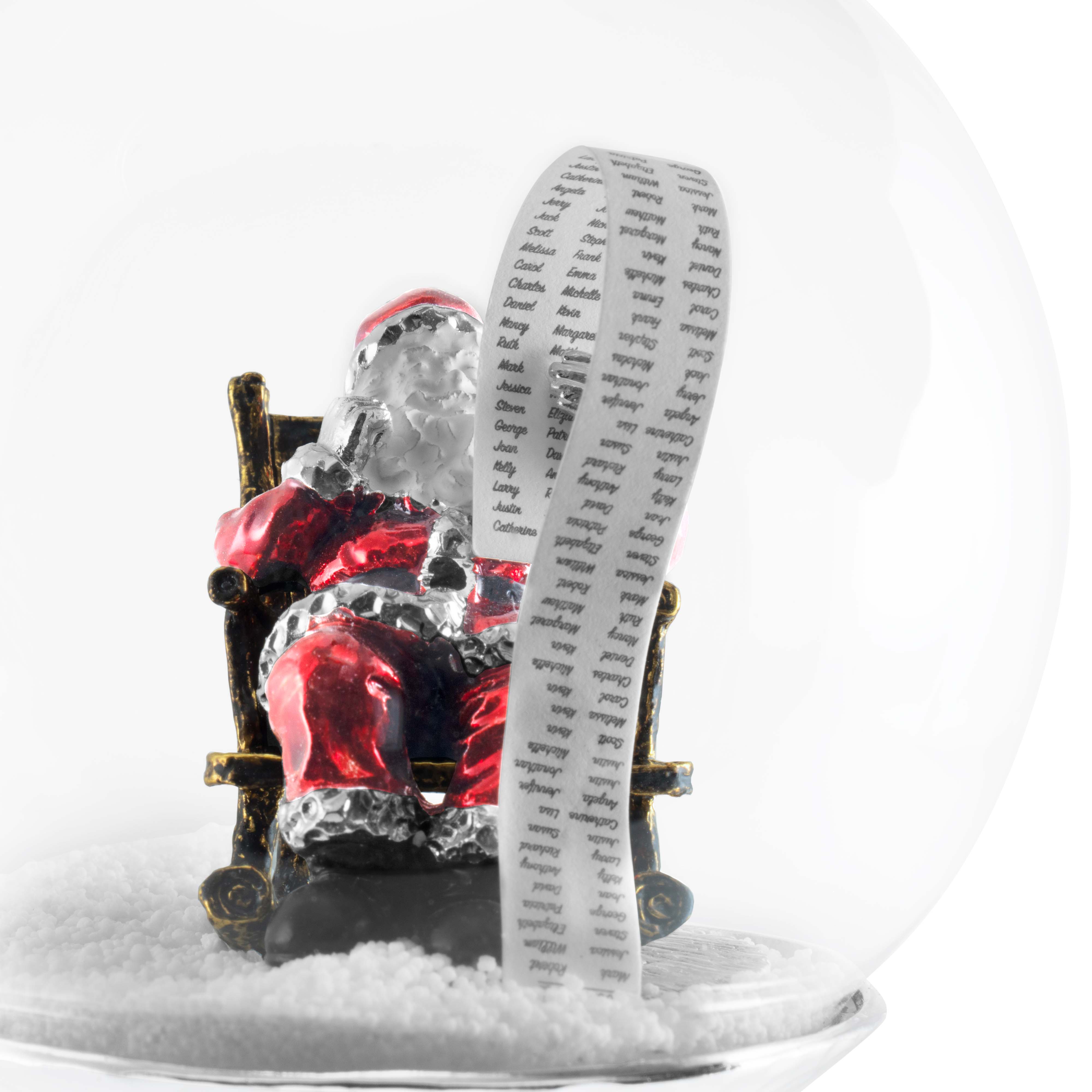 Santa Snow Globe Ornament - Christmas Tree Decorations with Festive Holiday Scene - Perfect for Xmas Gifts, Home Decor & Winter Wonderland Displays