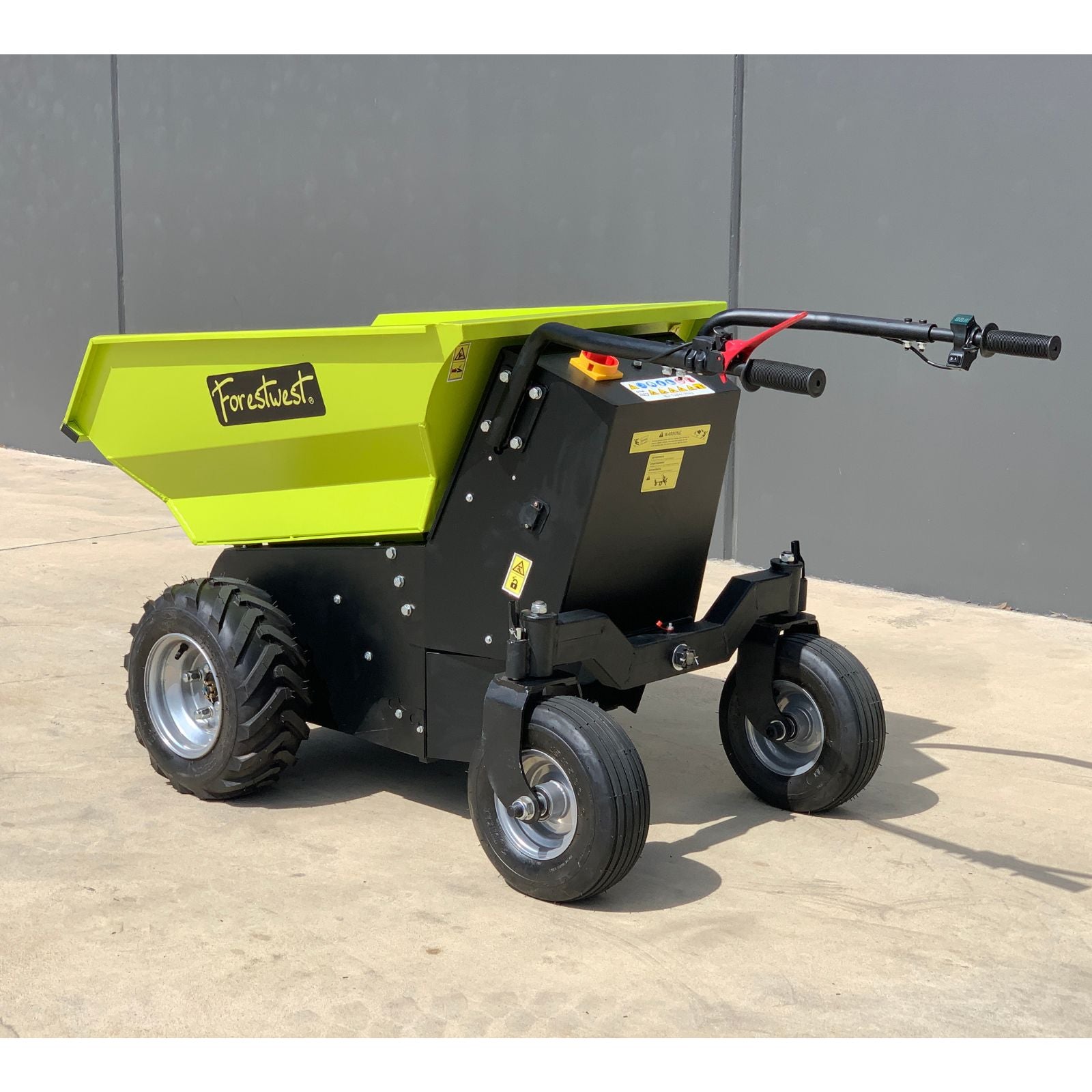 Forestwest 500KG Electric Wheelbarrow - Heavy Duty Mini Dumper with Auto Tip Feature (Model BM11082) for Construction, Gardening & Landscaping Projects