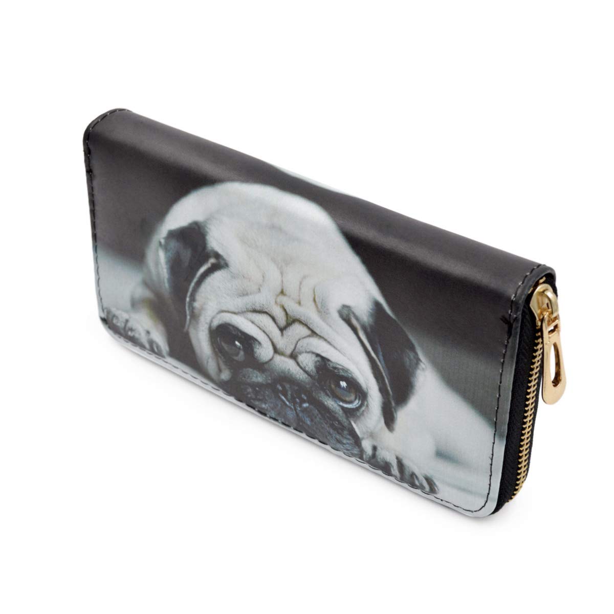 Premium PU Leather Zip Around Wallet for Puppies & Kitties - Cute Animal Prints for Pet Lovers | Perfect for Pet Grooming, Vet Visits & Daily Use