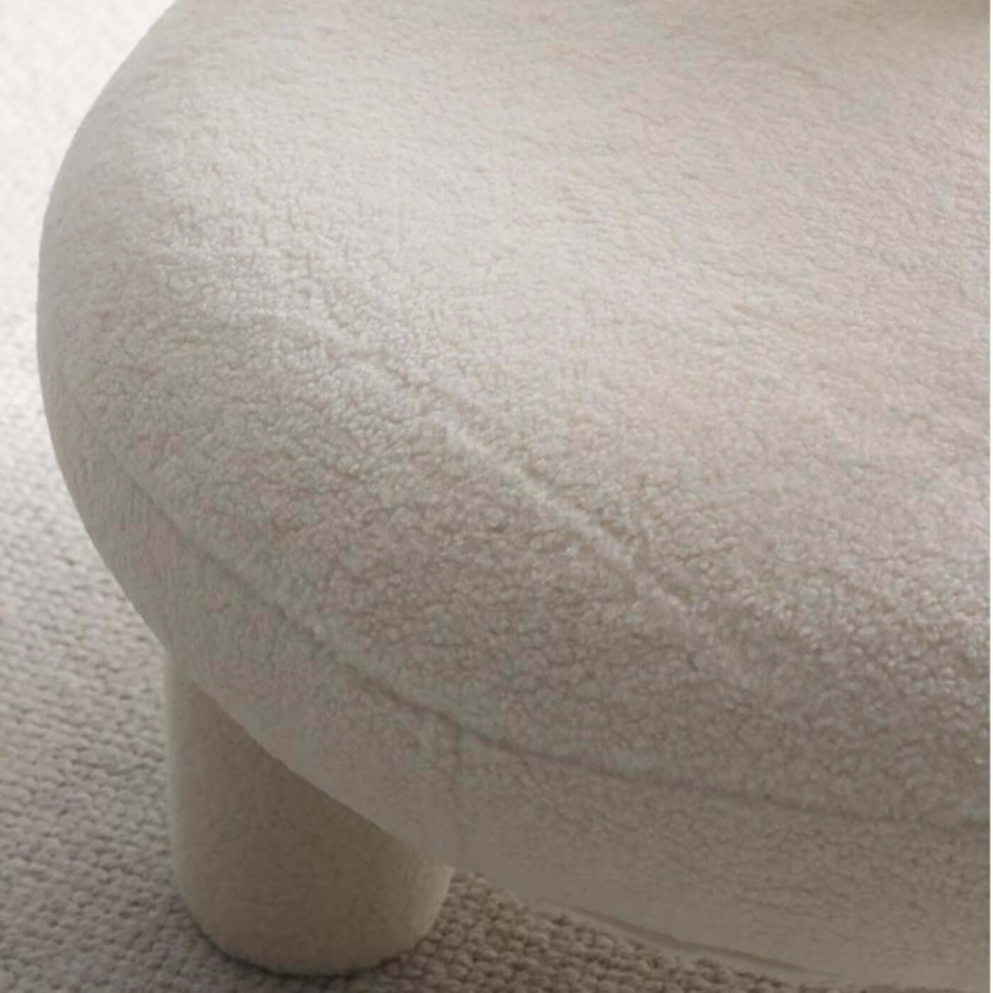 White Blue Yellow Pink Boucle Sherpa Upholstered Modern Accent Chair - Cozy Living Room Seating for Home Office, Bedroom & Lounge Areas