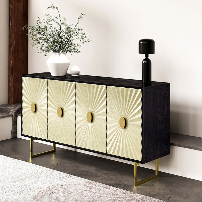 Ariano 60-Inch Wide Sideboard Buffet Cabinet - Modern Dining Room Storage Furniture for Home & Office Use