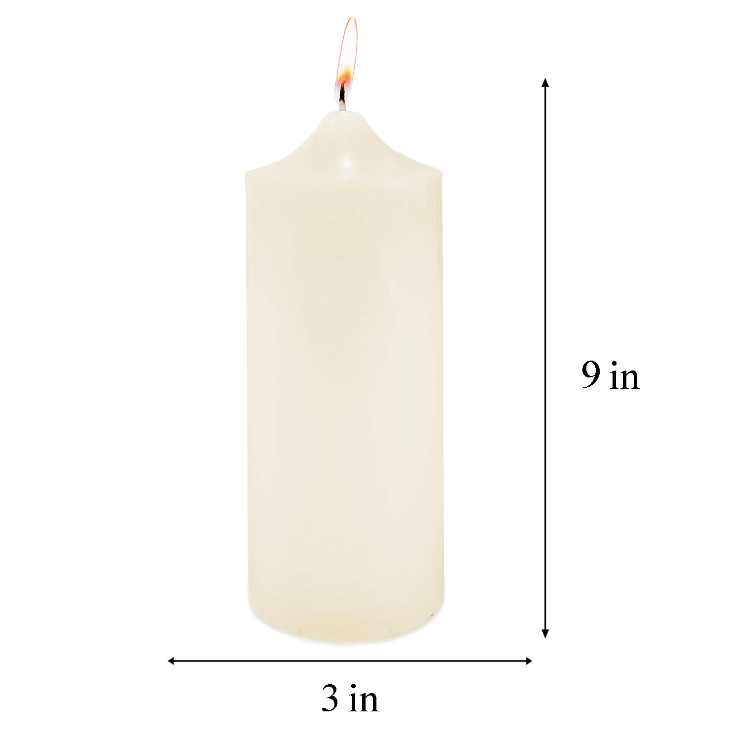 Unscented Ivory Pillar Candles 3