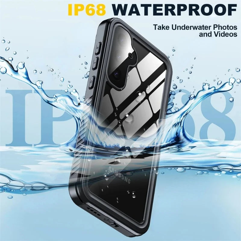 Samsung Galaxy S25 Plus Waterproof Case IP68 Certified - Underwater Protection for Swimming, Snorkeling & Beach Activities