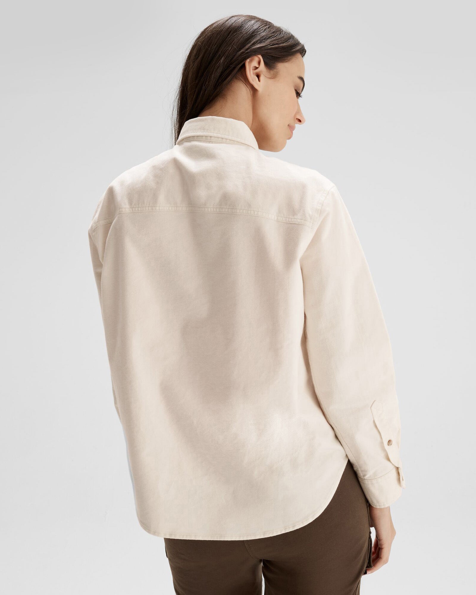 Women's Huntly Moleskin Long Sleeve Shirt in Natural - Comfortable & Stylish Top for Casual Wear, Office & Outdoor Activities