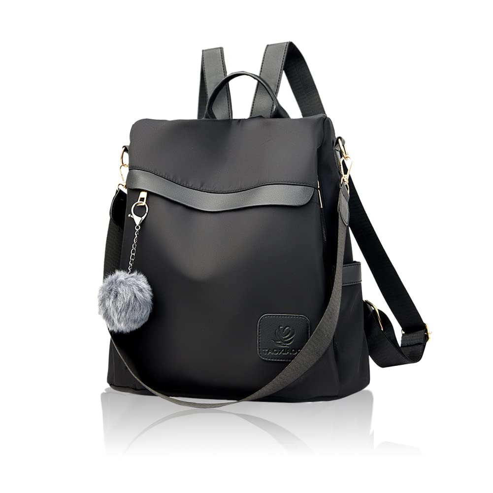 Karani Anti-Theft Waterproof Nylon Backpack Purse for Women - Convertible Shoulder Bag with Detachable Strap | Perfect for Travel, Commuting & Daily Use