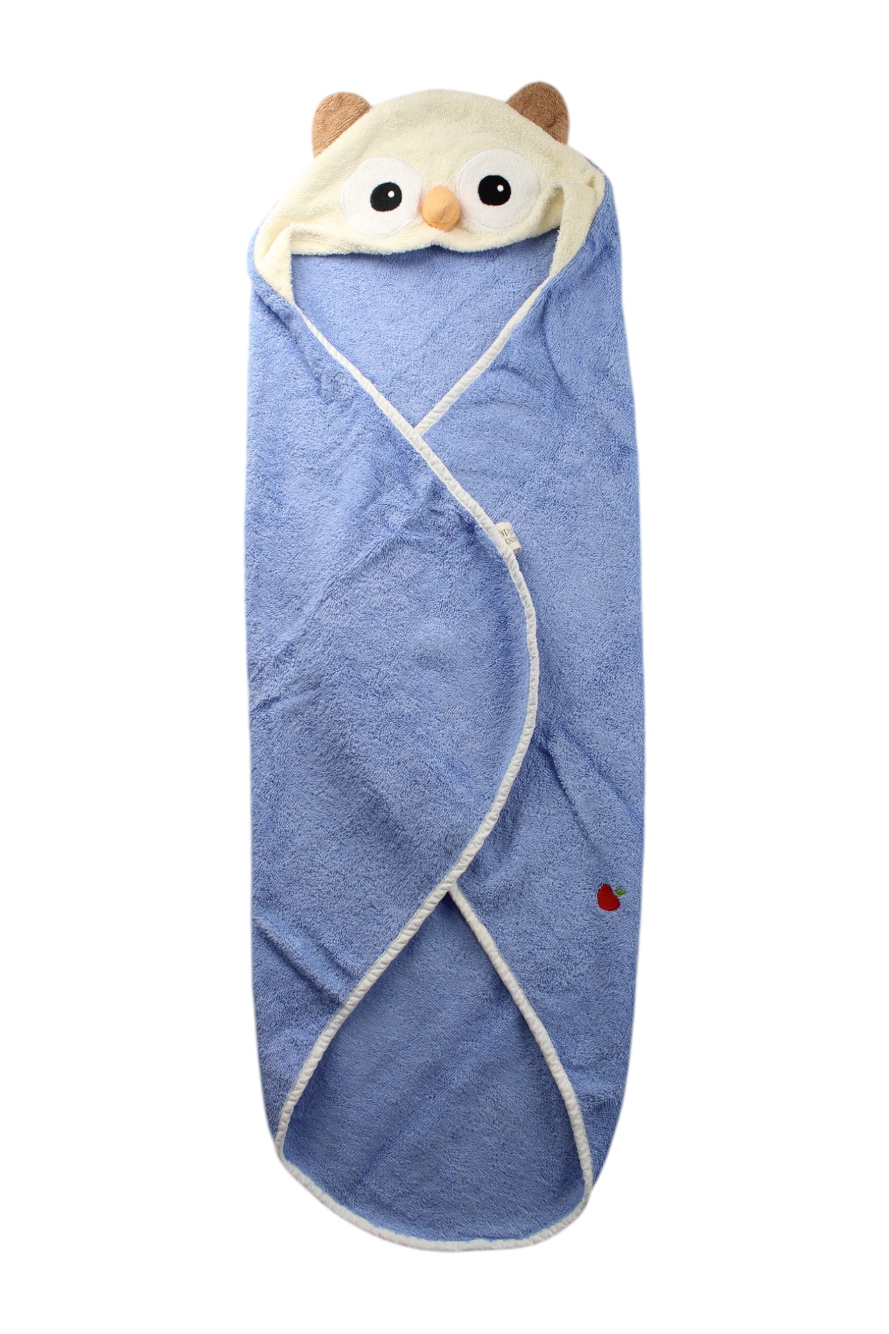 Apple Park Hooded Baby Towel - Soft Organic Cotton Bath Wrap for Newborns & Toddlers - Perfect for Bath Time, Swimming & Beach Outings