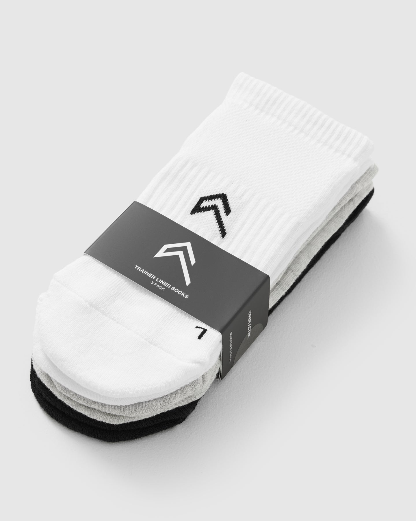 Trainer Liner Socks 3 Pack - Grey, White & Black | Moisture-Wicking Athletic Socks for Running, Hiking & Workouts