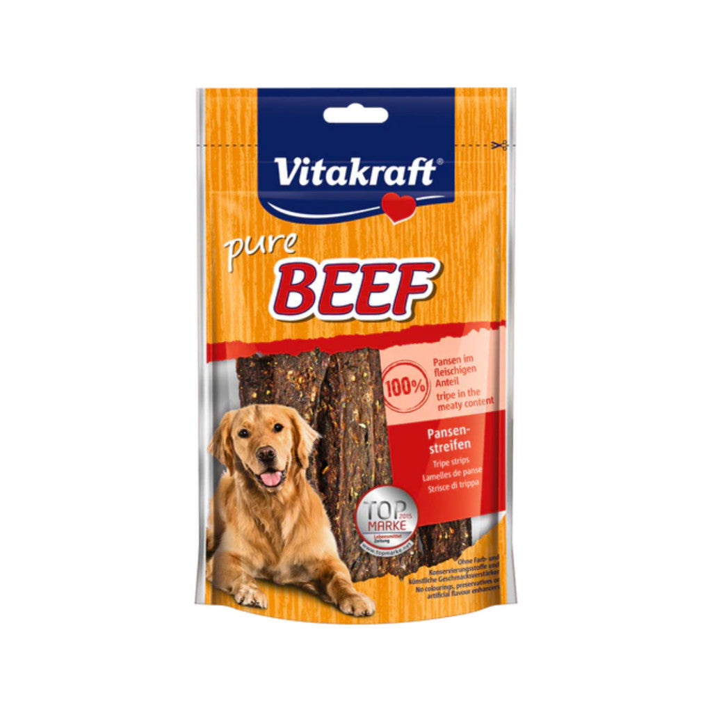 Vitakraft Natural Dog Treats 80g - Healthy Chicken, Cheese, Beef, Lamb, Duck, Ham & Fish Flavors for Small & Large Dogs - High Protein Snacks for Training, Rewards & Dental Care