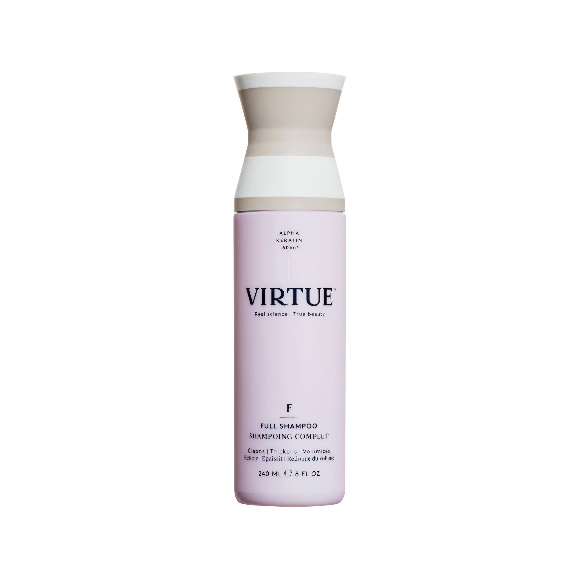 Virtue Full Shampoo for Thick & Voluminous Hair - Sulfate-Free Hair Growth Shampoo with Biotin & Keratin - Perfect for Daily Use at Home, Salon, or Travel