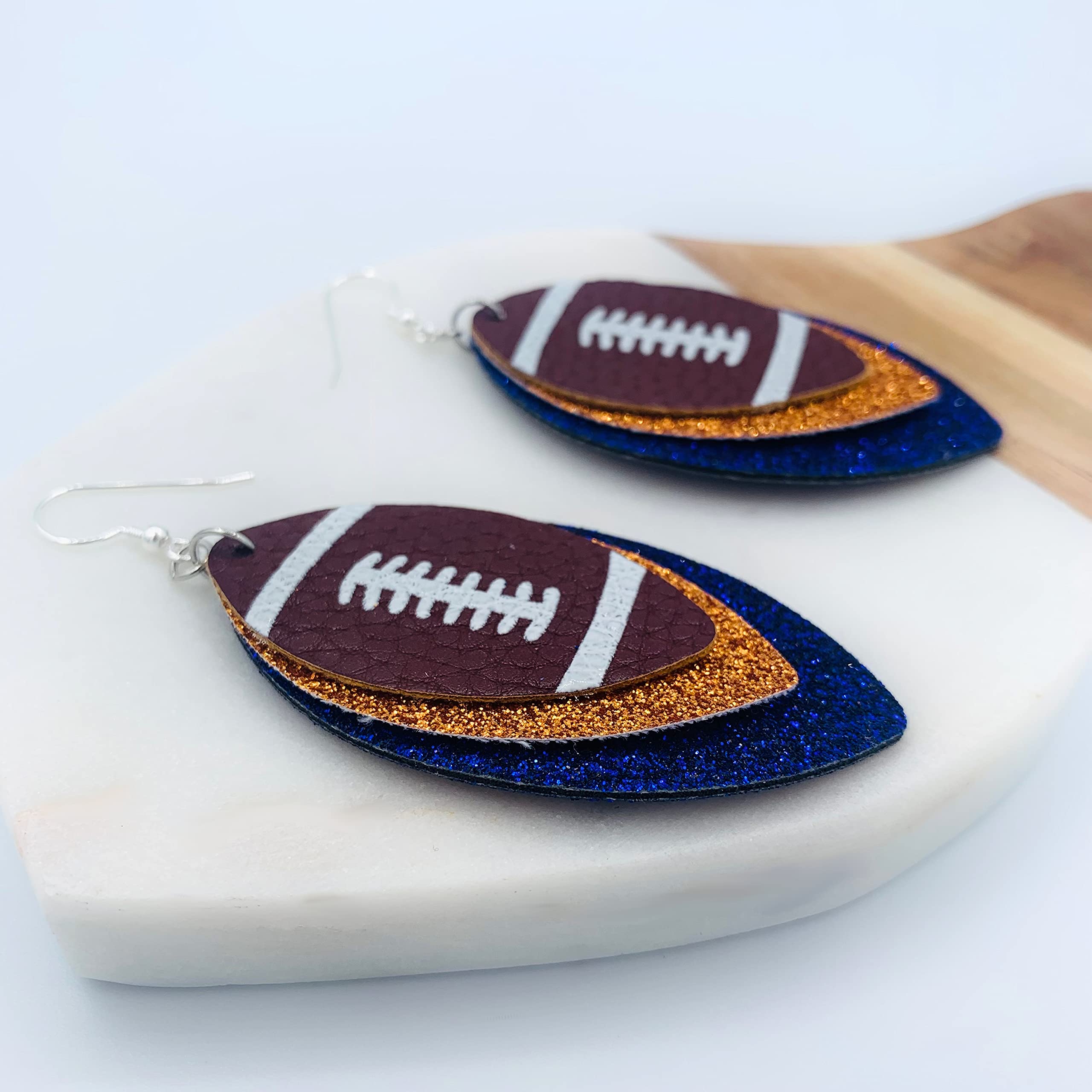 Women's Football Earrings - Set of 2 - Soccer Jewelry Accessories for Women - Perfect for Game Day, Sports Fans & Football Lovers - Gift Idea for Her