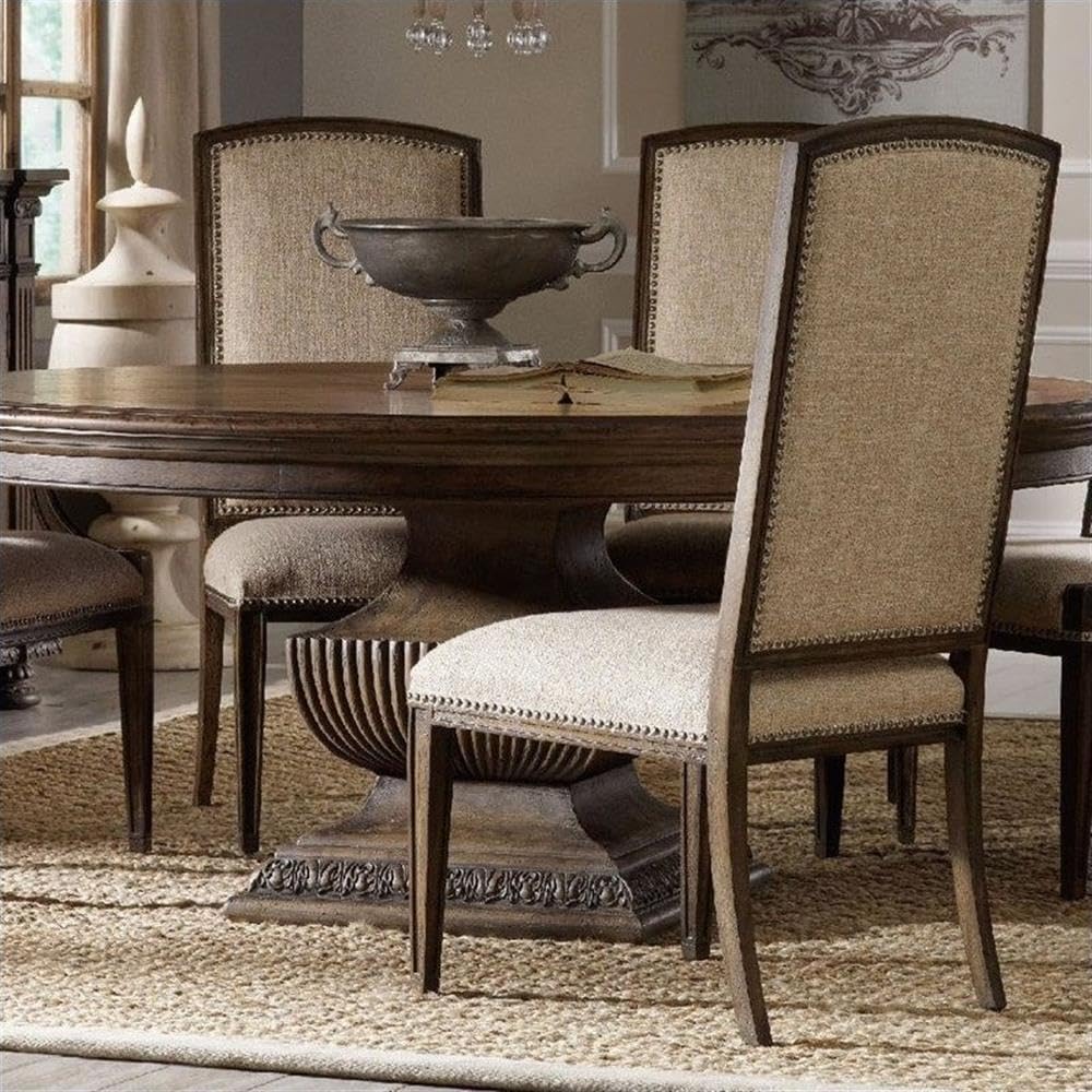 Hooker Furniture Rhapsody Insignia Dining Chairs Set of 2 - Rustic Walnut Finish - Elegant Kitchen & Dining Room Seating for Home & Restaurant Use
