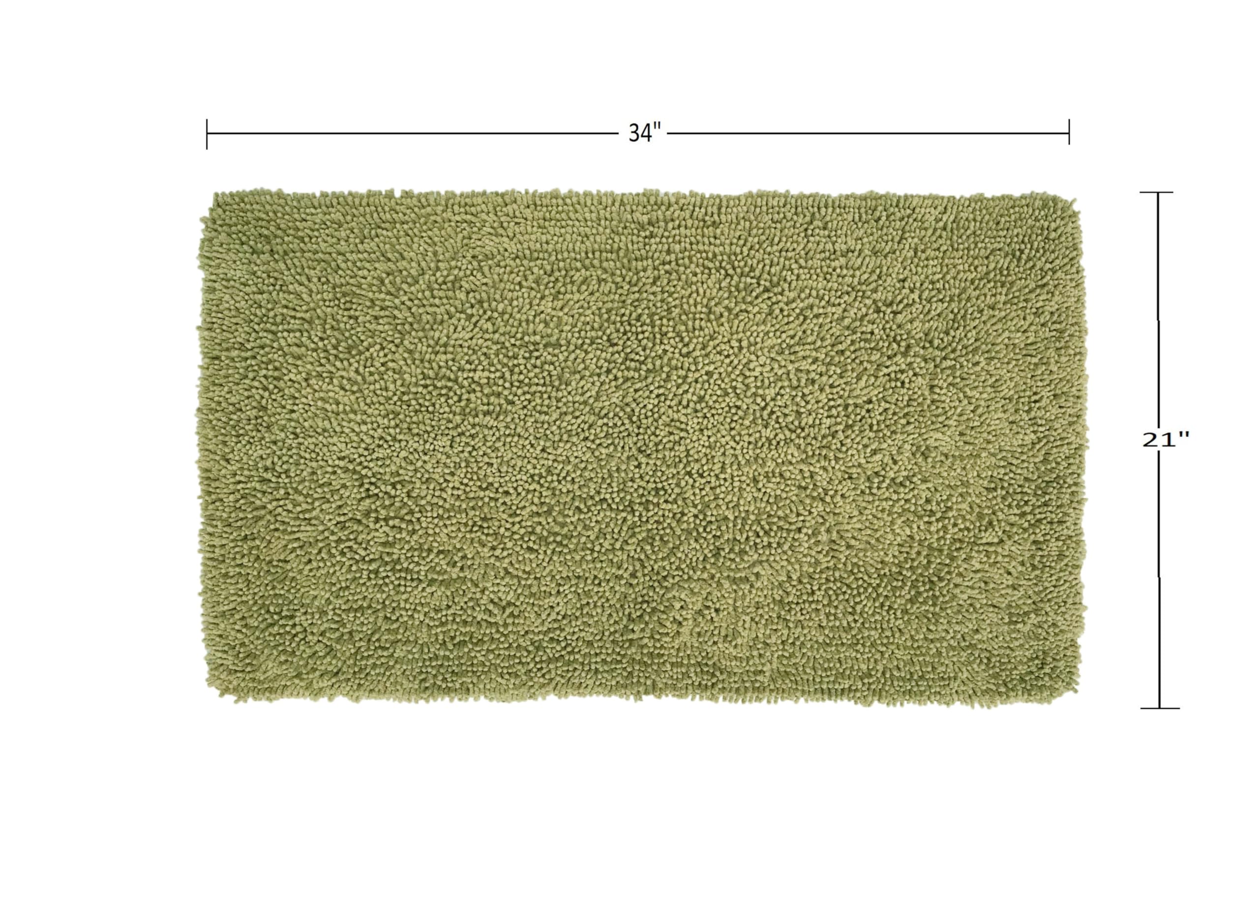 Home Weavers Fantasia 100% Cotton Bath Rug Set - Ultra Soft & Absorbent Washable Bathroom Mat, Non-Slip Kitchen Floor Mat (21
