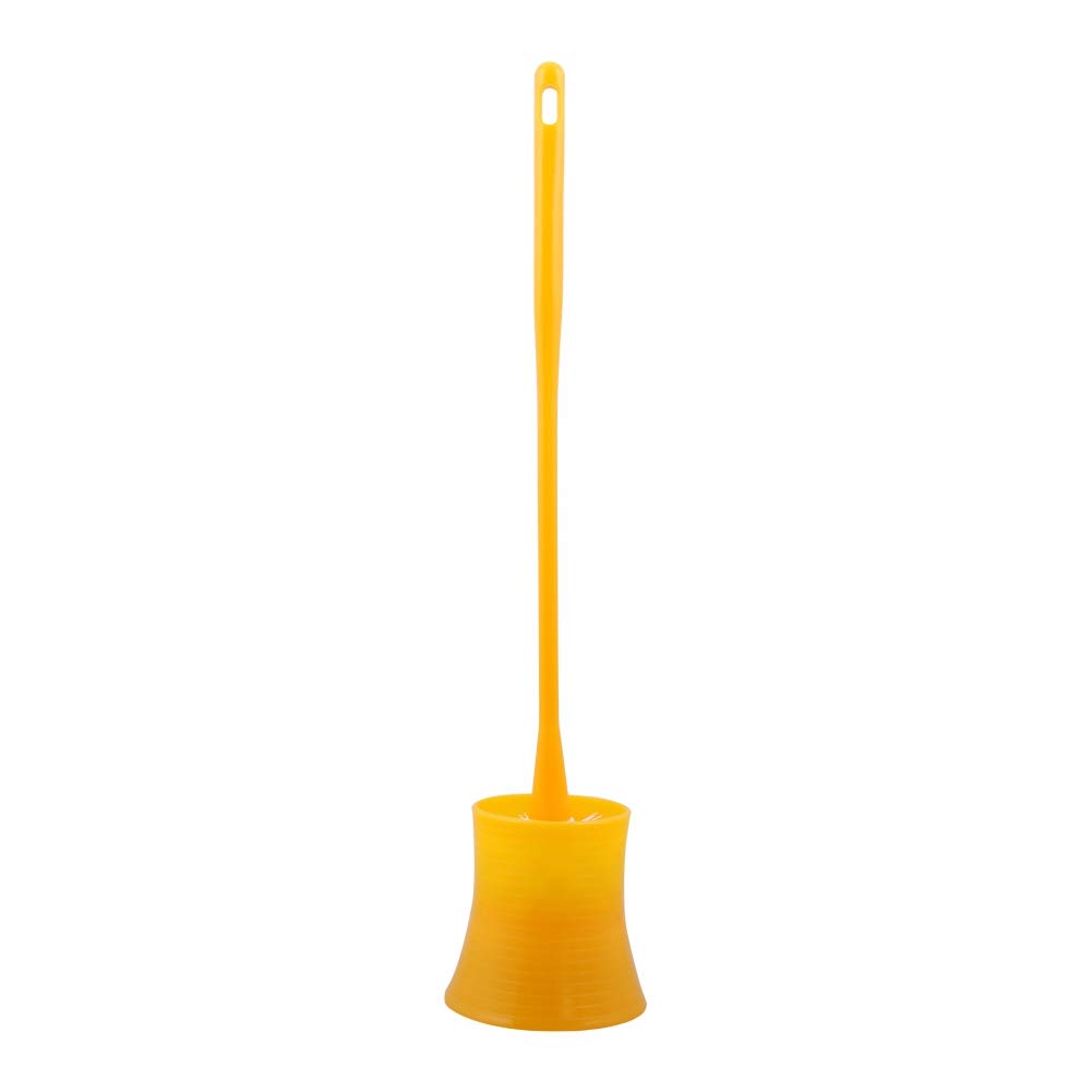 Elegant Modern Toilet Brush Set with Holder - 52cm Orange Bathroom Cleaning Tool for Home, Hotel & Office Use