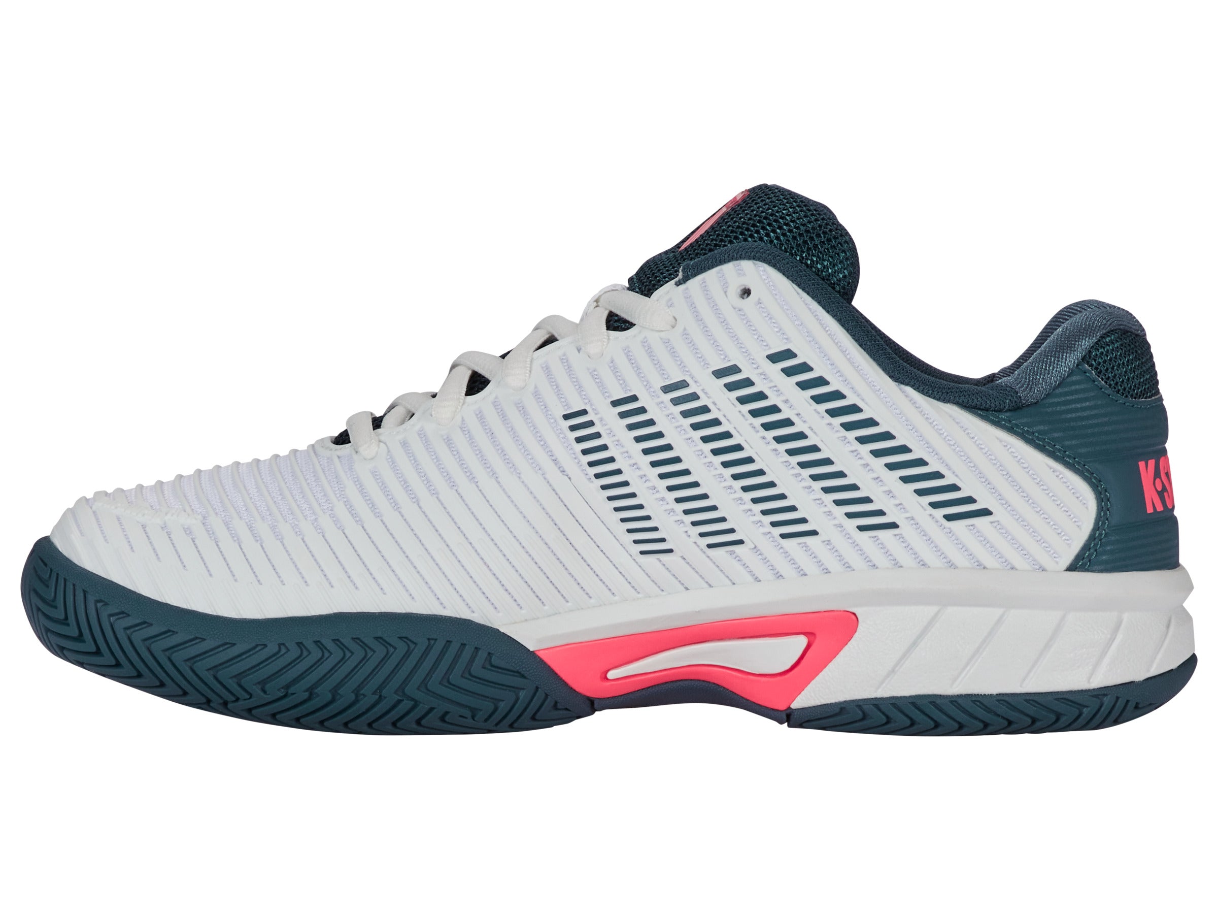 Hypercourt Express 2 Basketball Shoes - White/Stargazer/Neon Blaze | High-Performance Court Sneakers for Men | Perfect for Indoor & Outdoor Basketball Games, Training, and Casual Wear