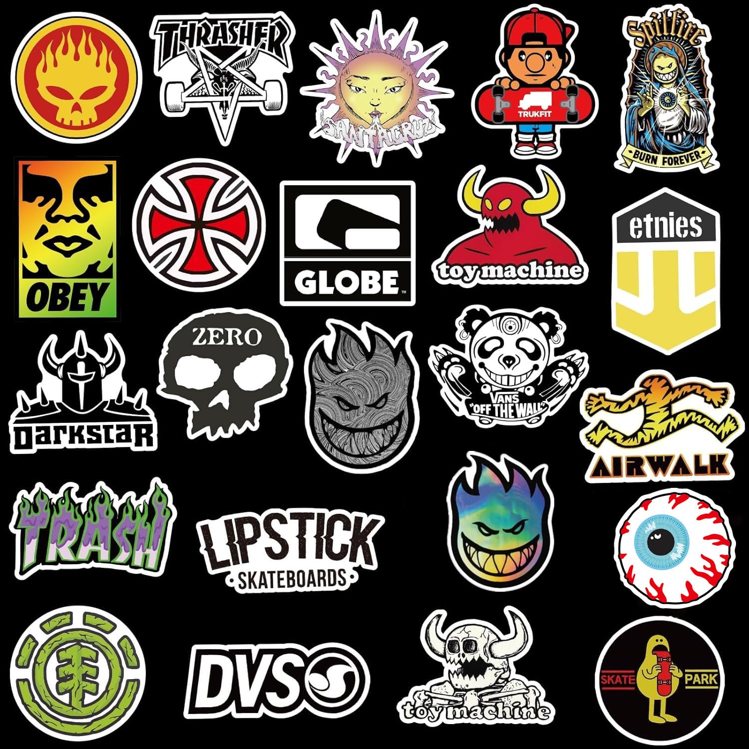 100Pcs Waterproof Skateboard Stickers Pack - Durable Vinyl Decals for Laptop, Water Bottle, Suitcase & Phone - Cool Skateboarding Stickers for Teens, Boys & Adults - Perfect for DIY Decor, Gifts & Personalizing Gear