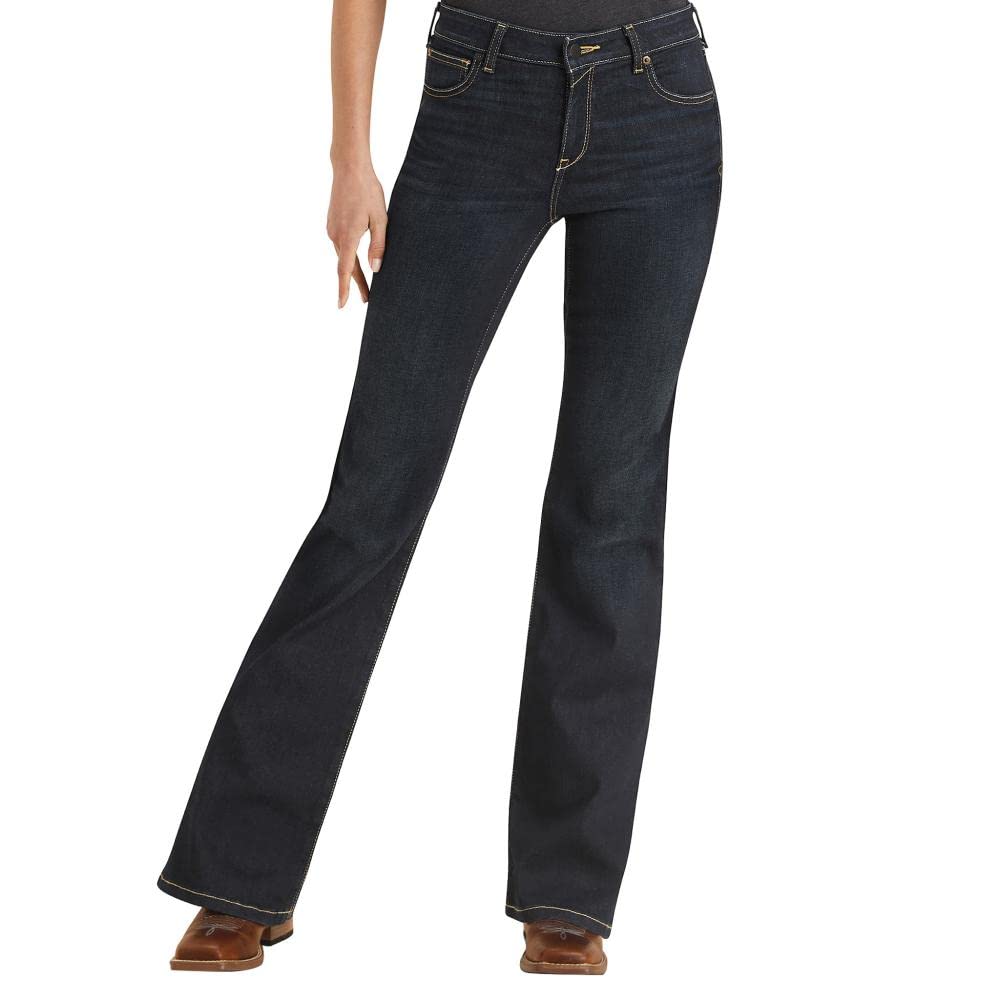 ARIAT Women's Ultra Stretch Perfect Rise Katie Flare Jeans - Comfortable Bootcut Denim Pants for Work, Casual & Western Wear