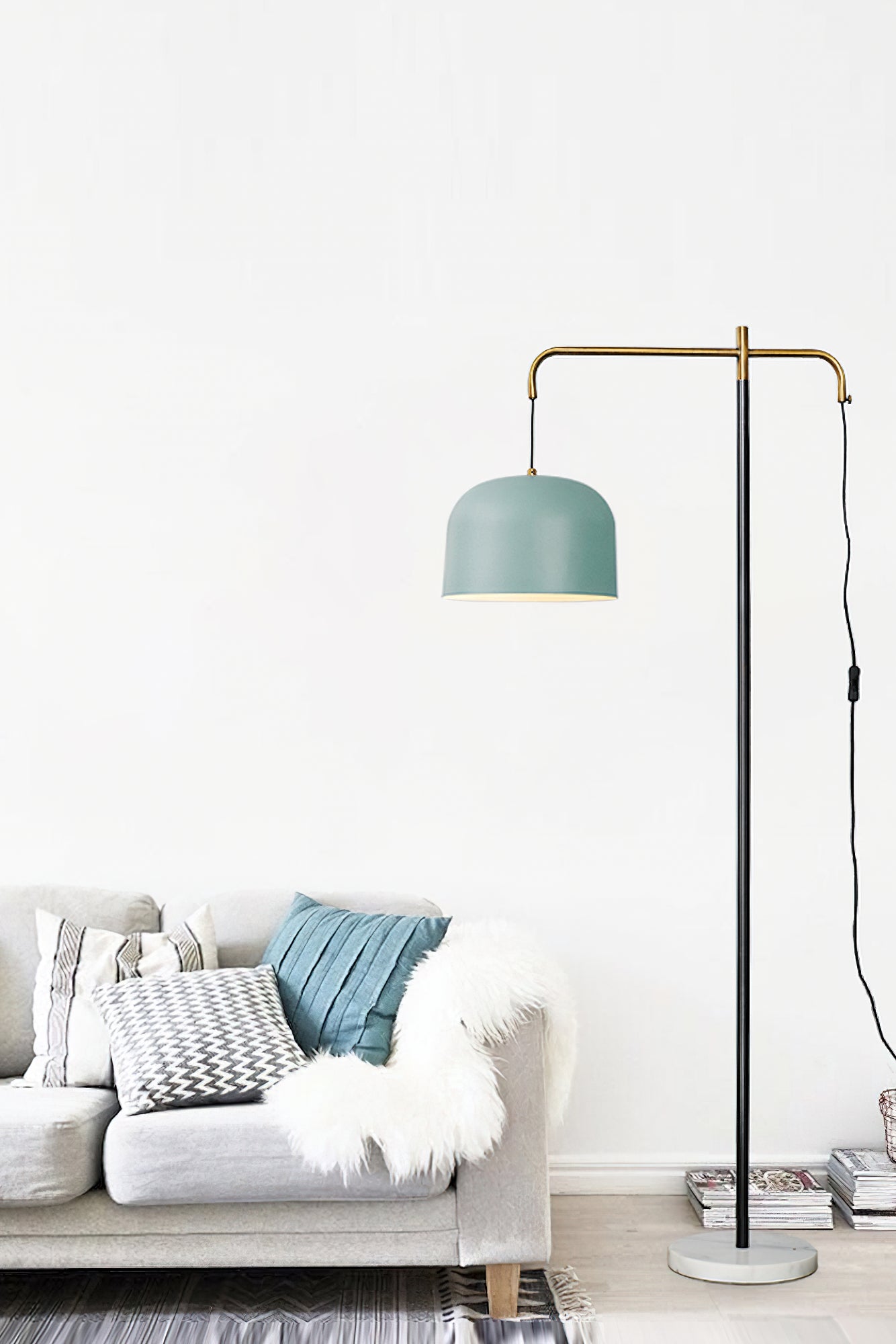 Modern Balance Floor Lamp - Adjustable LED Standing Light for Living Room, Bedroom & Office - Warm White & Cool White Light Modes - Perfect for Reading, Relaxing & Decorating