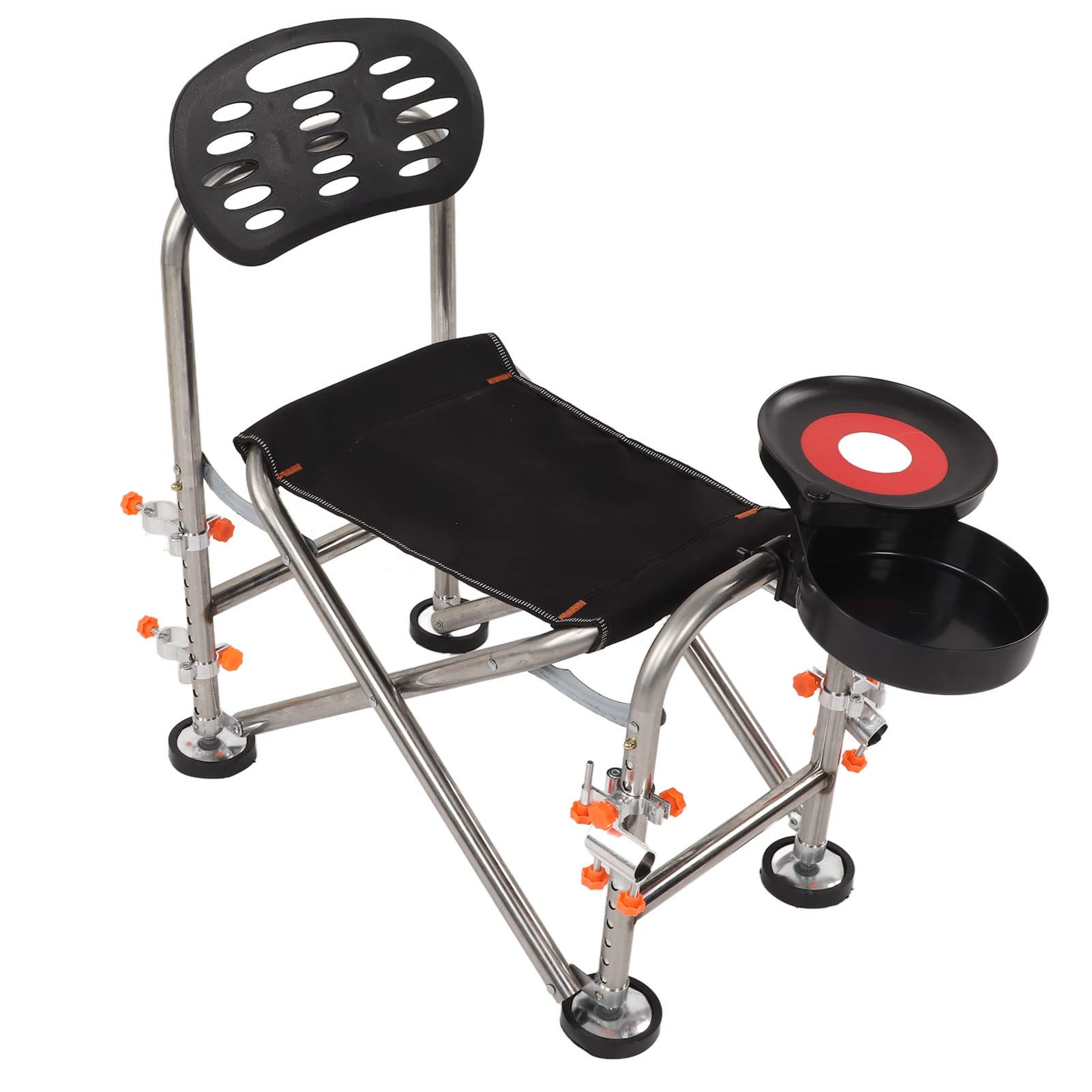 VGEBY Portable Folding Fishing Chair with Bait Box - Lightweight Waterproof Camping Chair for Outdoor Fishing, Beach, Picnic & Backpacking Trips