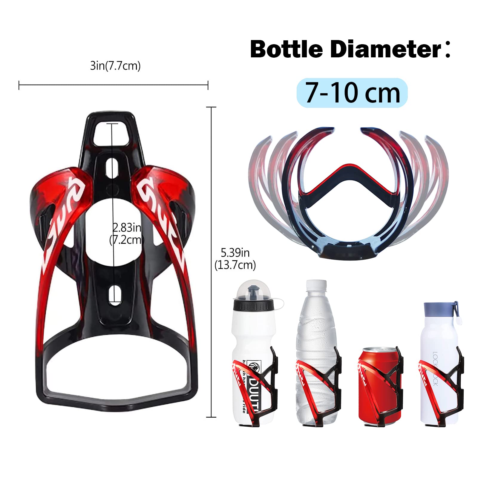 BPA-Free 25oz Bike Water Bottle with Ultralight Plastic Cage Holder - Leakproof Cycling Accessory for Mountain & Road Bikes - Perfect for Outdoor Sports, Commuting & Fitness Training