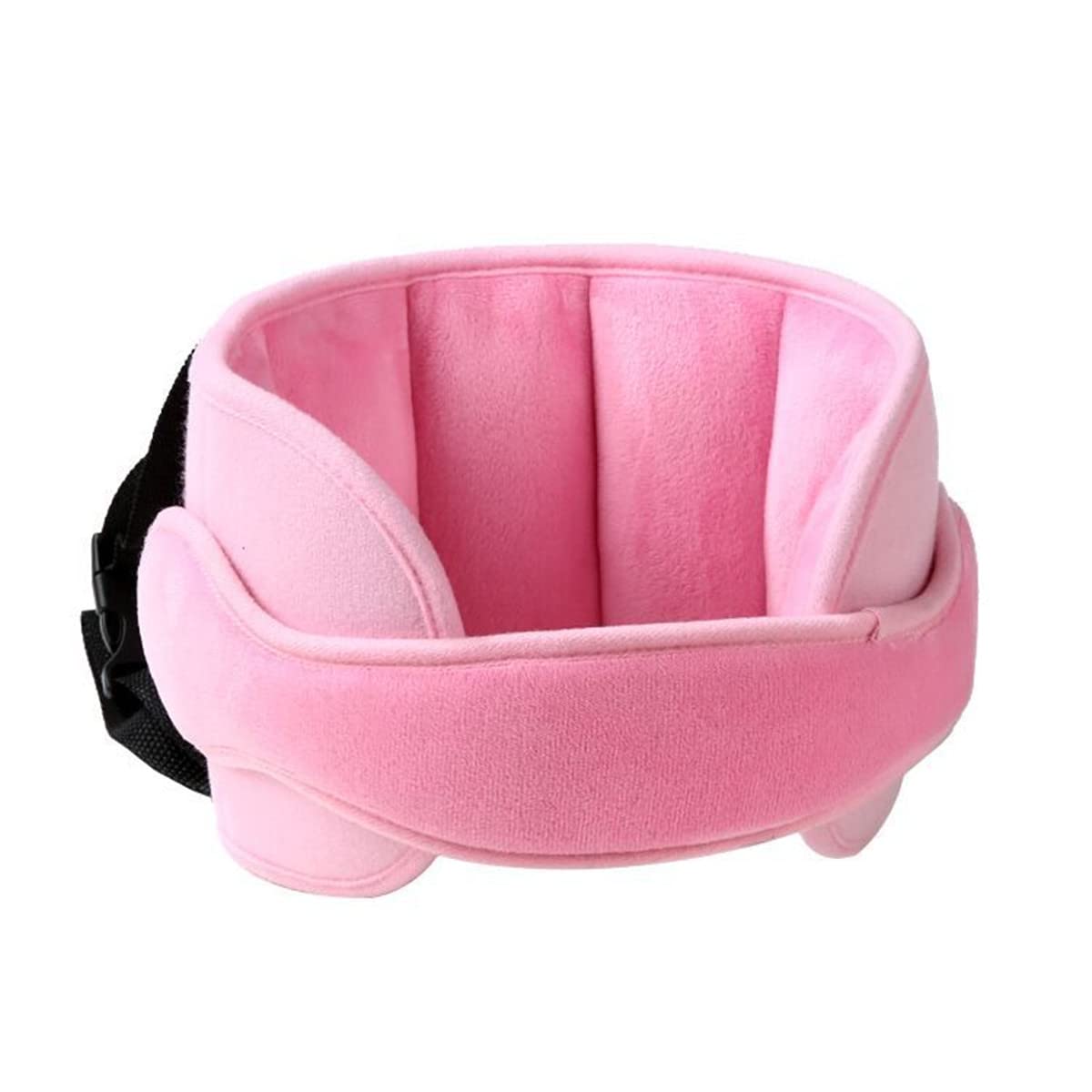 Adjustable Pink Car Seat Head Support Band for Infants and Babies - Safety Neck Relief for Comfortable Travel in Cars, Strollers, and High Chairs