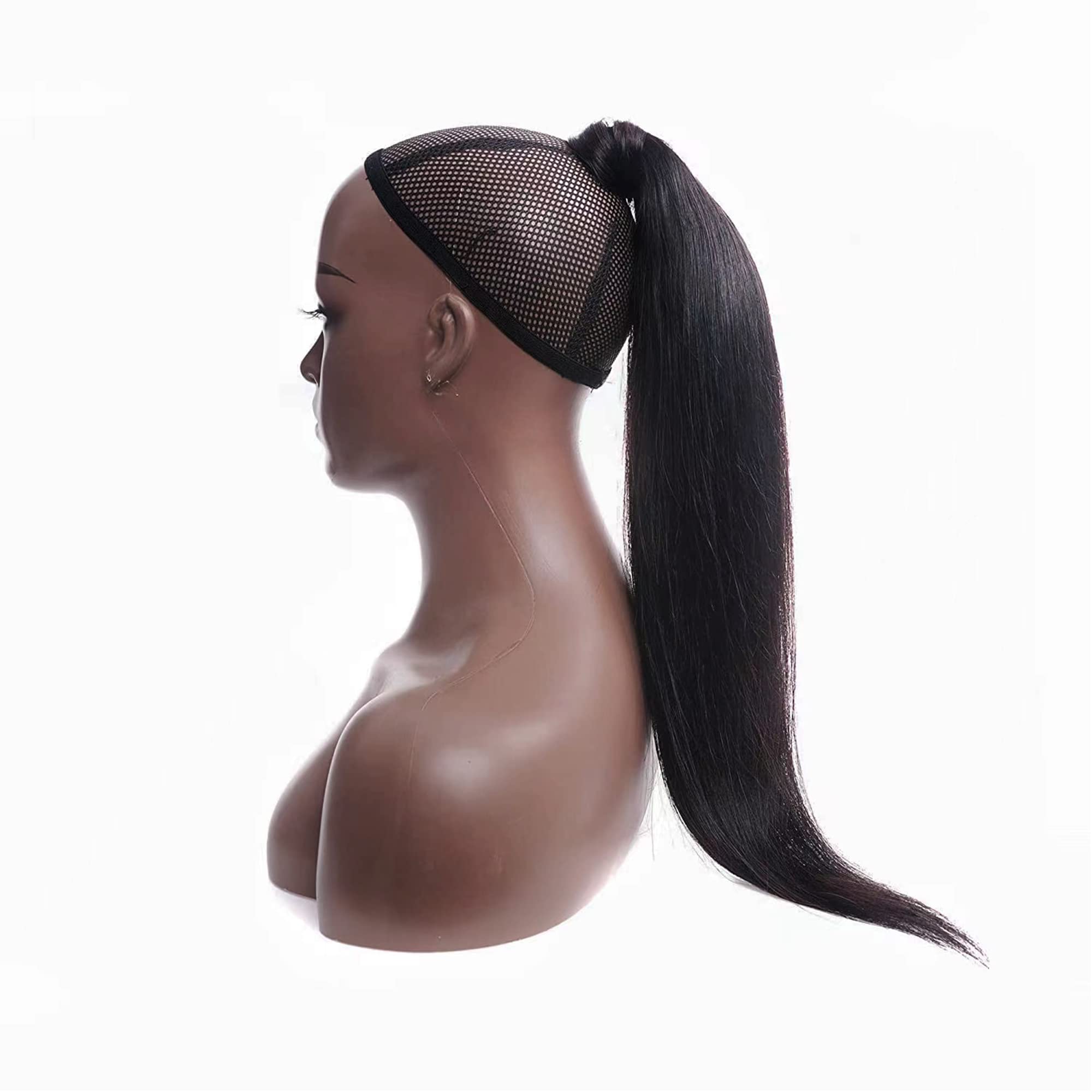 Natural Human Hair Ponytail Extensions for Black Women - Straight & Curly Afro Puffs with Drawstring Wrap | Perfect for Protective Styles, Everyday Wear & Special Occasions