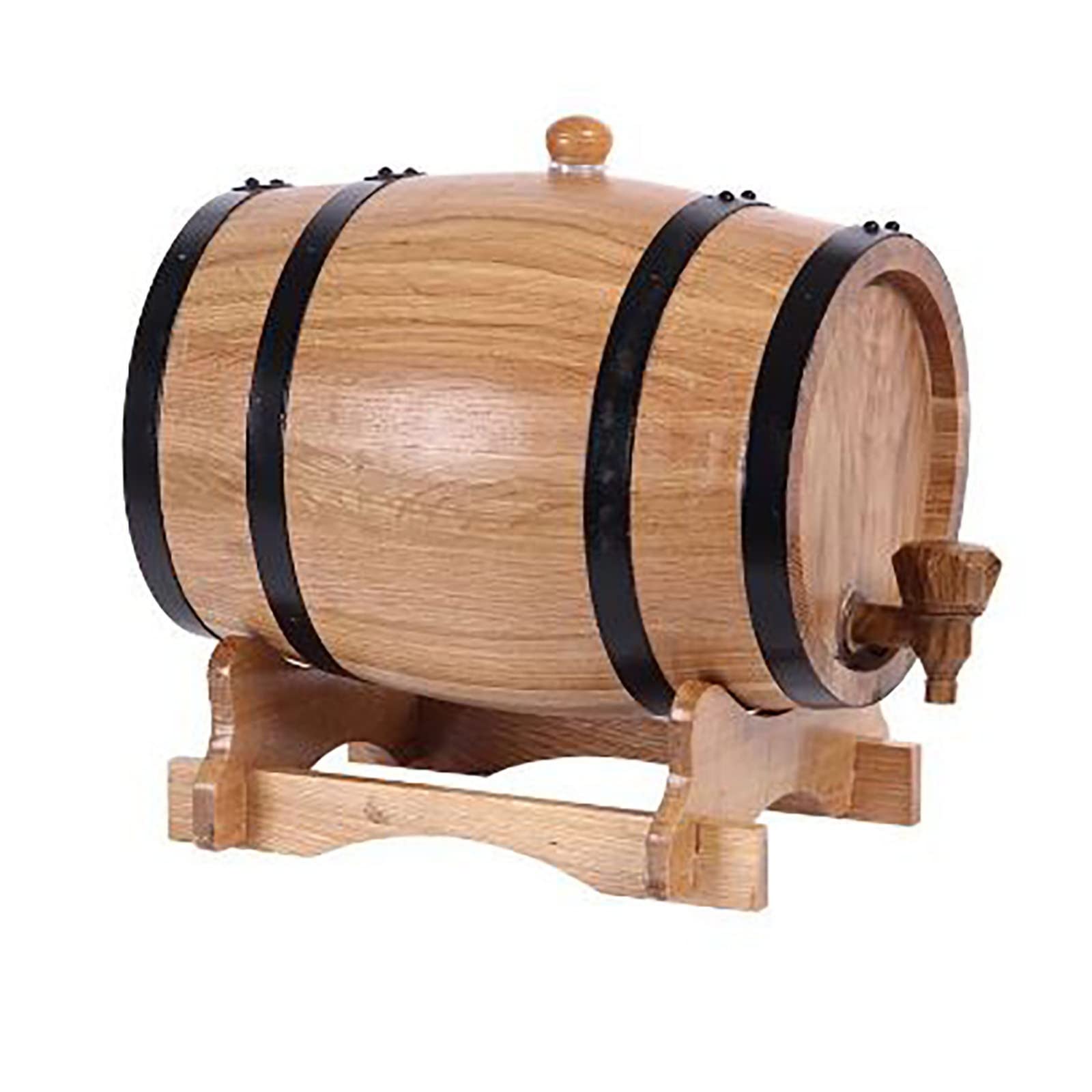 3L Mini Oak Wine Barrel for Brandy & Alcohol Dispenser - Unlined Wooden Barrel for Home Brewing, Aging & Decor | Perfect for Wine Enthusiasts & DIY Projects