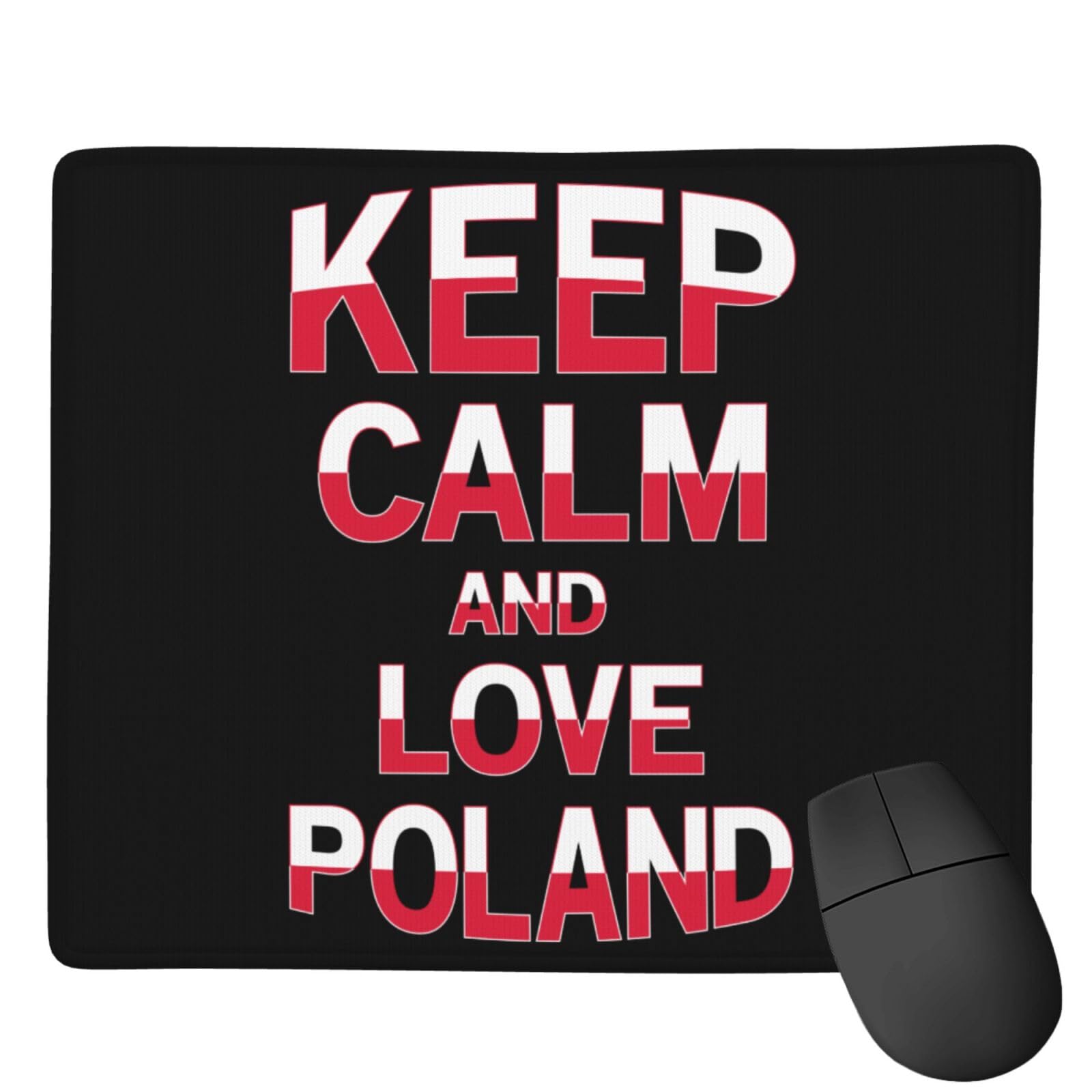 SIYTUAU Keep Calm and Love Poland Mouse Pad - 7x9 Inch Waterproof Non-Slip Rubber Mousepad for Office, Laptop & Gaming - Perfect for Work, Home & Gaming Setup
