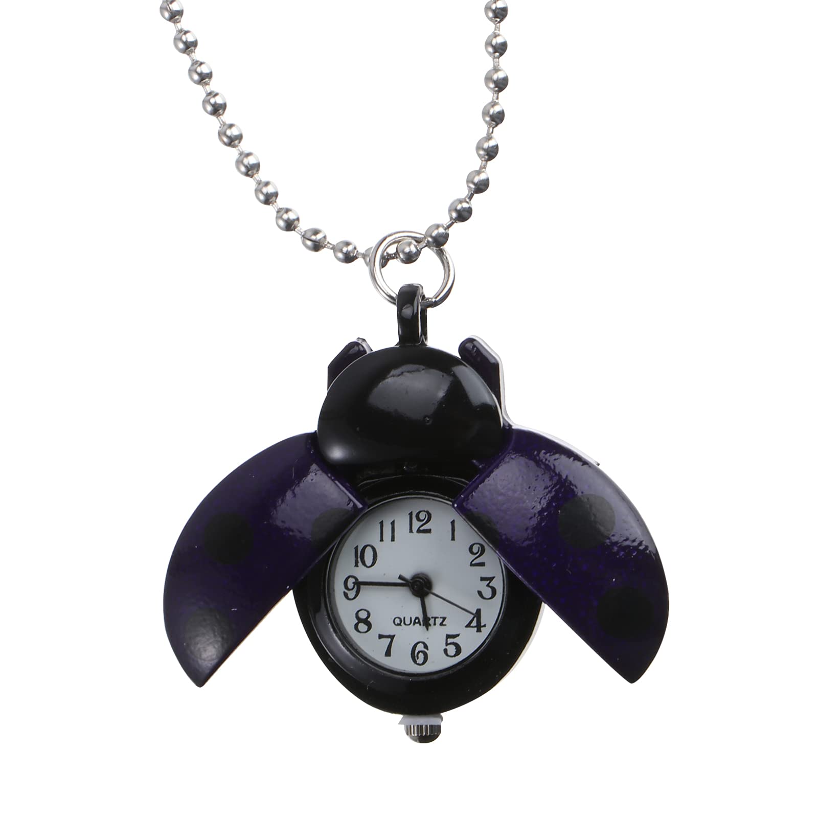 Vintage Ladybug Pocket Watch - Retro Quartz Watch for Kids & Students, Perfect for Gifts & Collectibles