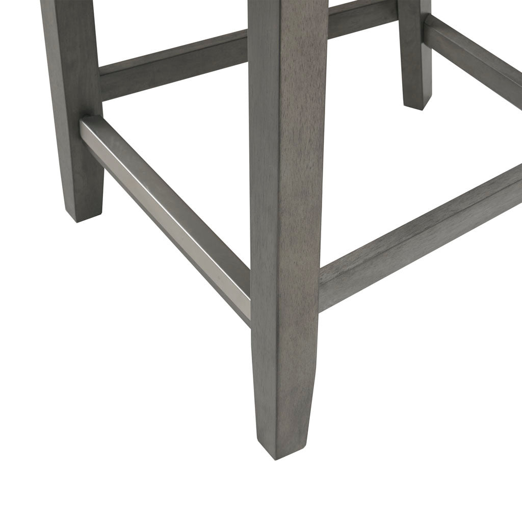 25.5 Inch Upholstered Counter Stool with Cushioned Seat - Modern Kitchen Bar Stools for Home, Breakfast Nook & Dining Room Decor