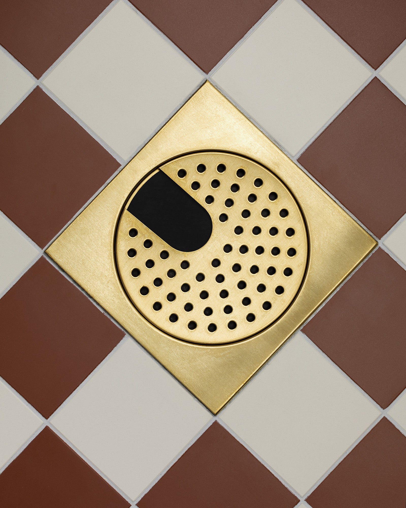 Brass Floor Drain Cover 200 x 200mm - Standard Hole Design for Bathroom, Shower & Laundry Room Water Drainage