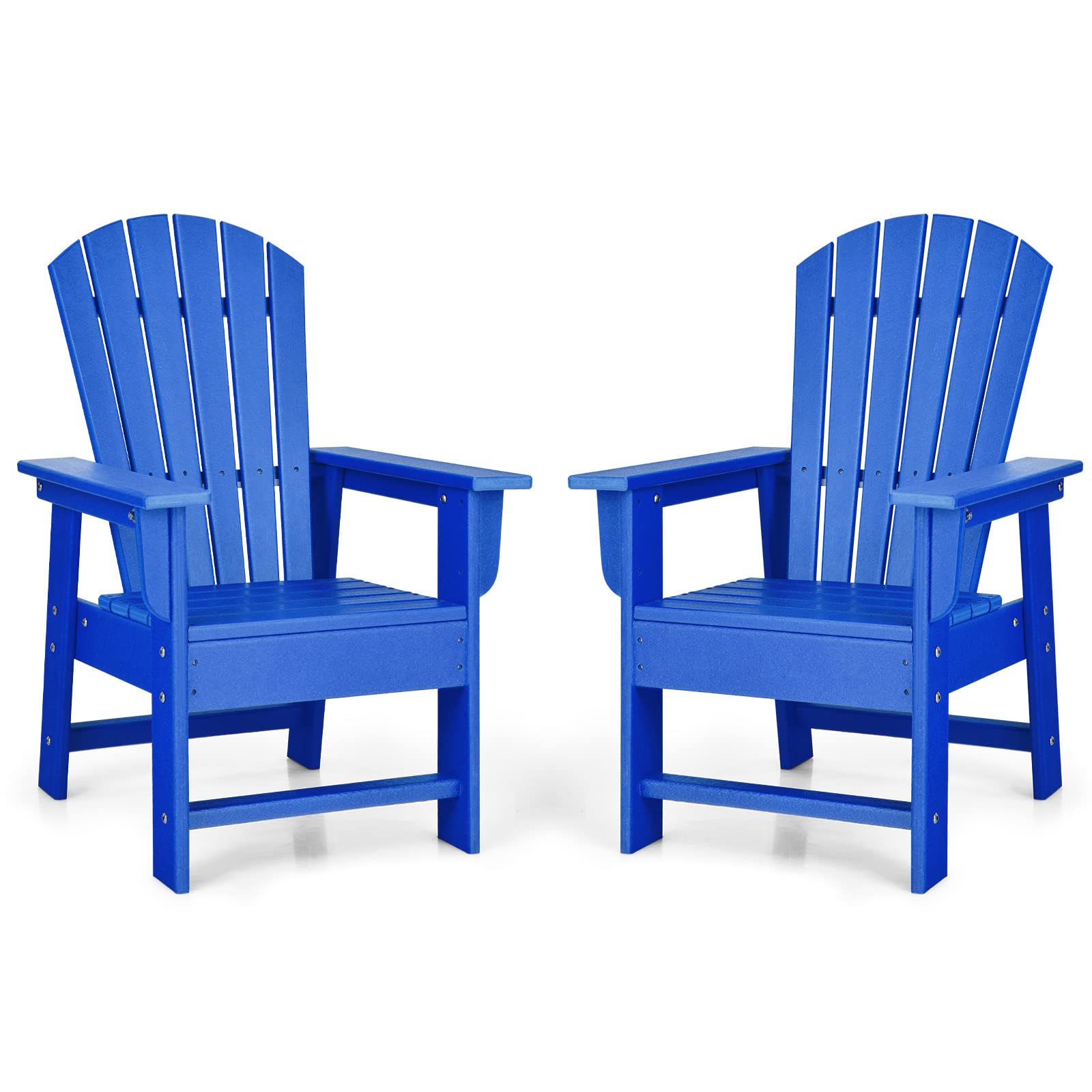 **Giantex Kids Adirondack Chair - HDPE Outdoor Patio Chair with Ergonomic Backrest for Deck, Porch, Backyard & Poolside - Weather-Resistant Toddler Lawn Chair for Indoor & Outdoor Use (Blue, 1-Pack) - Perfect for Relaxing, Lounging & Outdoor Play**
