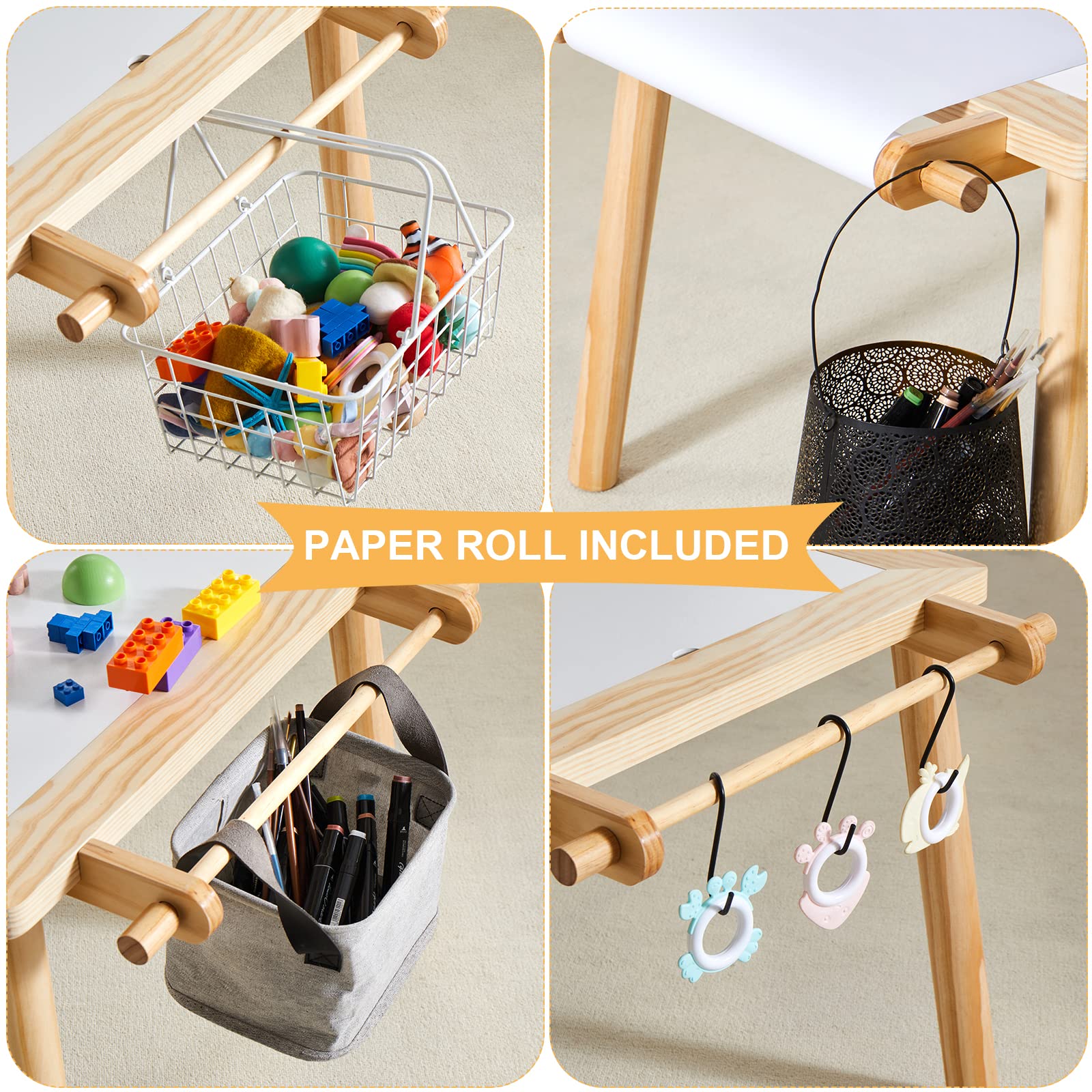 Beright 5-in-1 Kids Sensory Play Table - Indoor Sand & Art Activity Center with Paper Roll, Paint Cups - Perfect for Toddler Creative Play, Preschool Learning & Home Daycare Activities