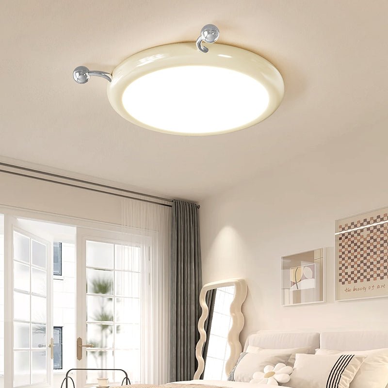 Elegant Cream Puffering Ceiling Light Fixture - Modern Flush Mount Lighting for Bedroom, Living Room & Dining Room