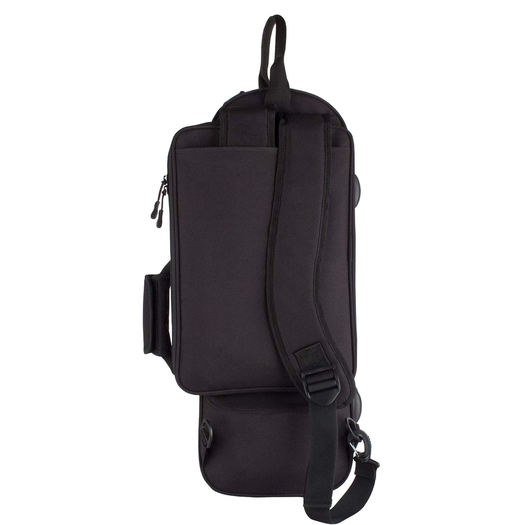 Protec MX301CT Contoured MAX Trumpet Case with Sheet Music Pocket - Durable Black Instrument Storage for Travel & School Band | Fits Most Trumpet Models