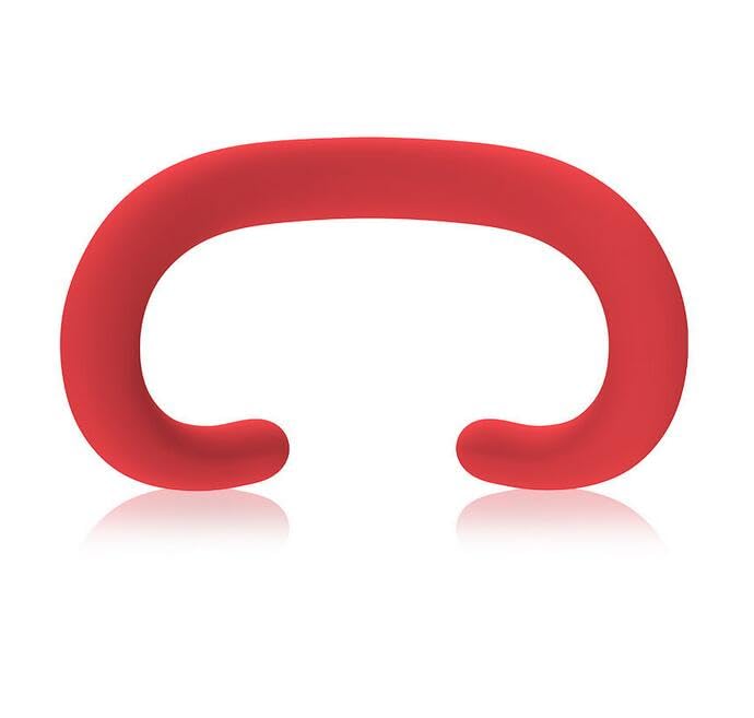 Apple Vision Pro Silicone Eye Mask - Sweat Proof & Light Leakage Proof VR Face Pad Cover, Replaceable Accessories (Red) - Perfect for Gaming, VR Workouts & Extended VR Sessions