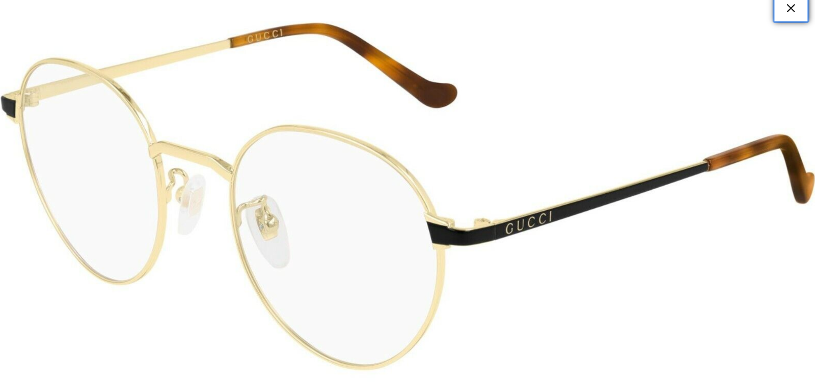Gucci GG 0581O 005 Round Oval Gold Unisex 50mm Eyeglasses | Luxury Designer Sunglasses for Men & Women | Perfect for Fashion, Travel & Everyday Wear