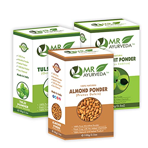 Almond Powder + Tulsi Powder + Amla Powder