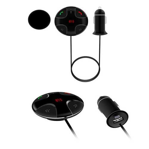 Wireless Bluetooth FM Transmitter MP3 Player for Car - Hands-Free Calling, TF Card Slot, Fast Charging Compatible with iPhone X/8/Plus, OnePlus 5 - Perfect for Road Trips & Commuting