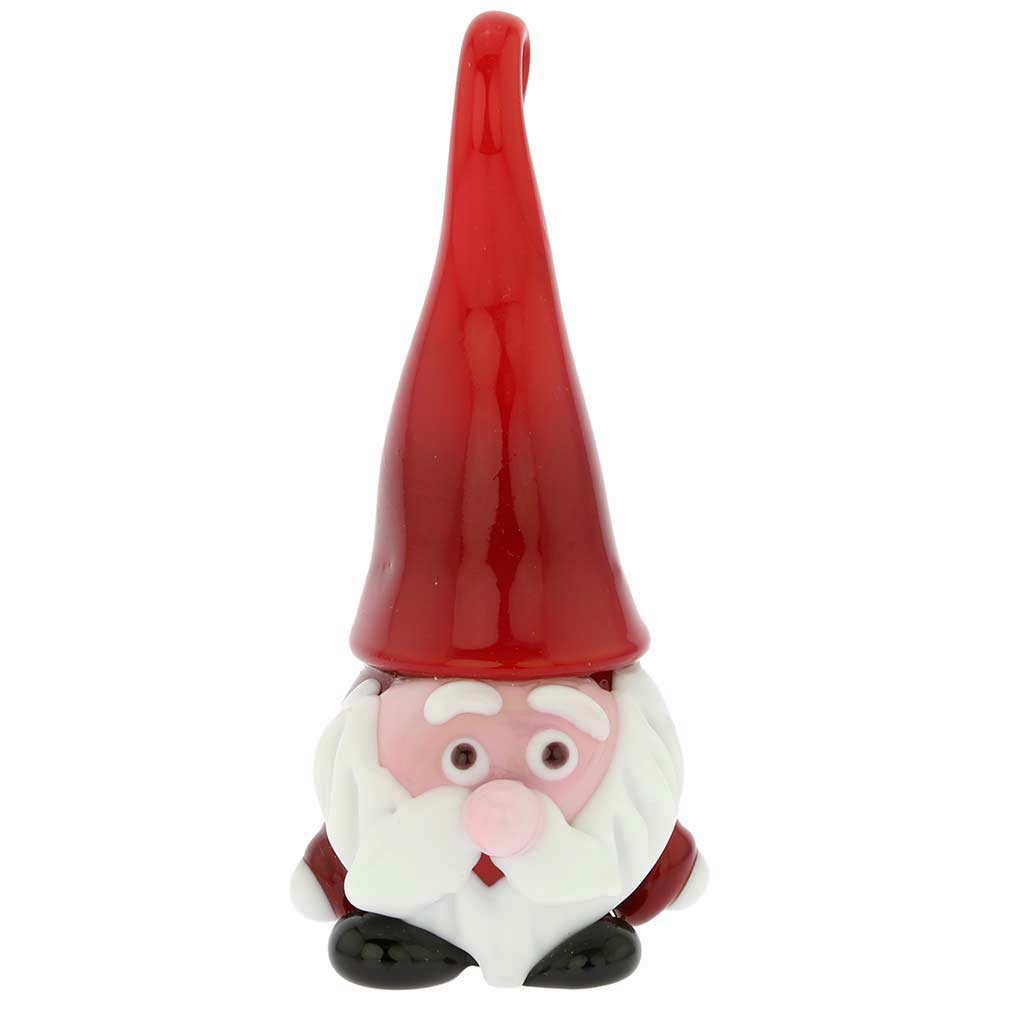 Venetian Murano Glass Santa Christmas Ornament - Handmade Italian Figurine for Holiday Tree Decor & Gift Giving