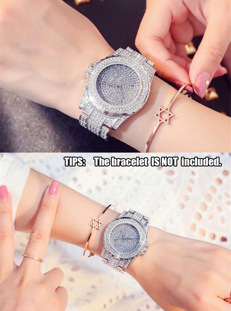 ManChDa Diamond Watch for Women - Iced Out Luxury Bling Rhinestone Watch with Sparkling Crystals - Perfect for Parties, Weddings & Special Occasions