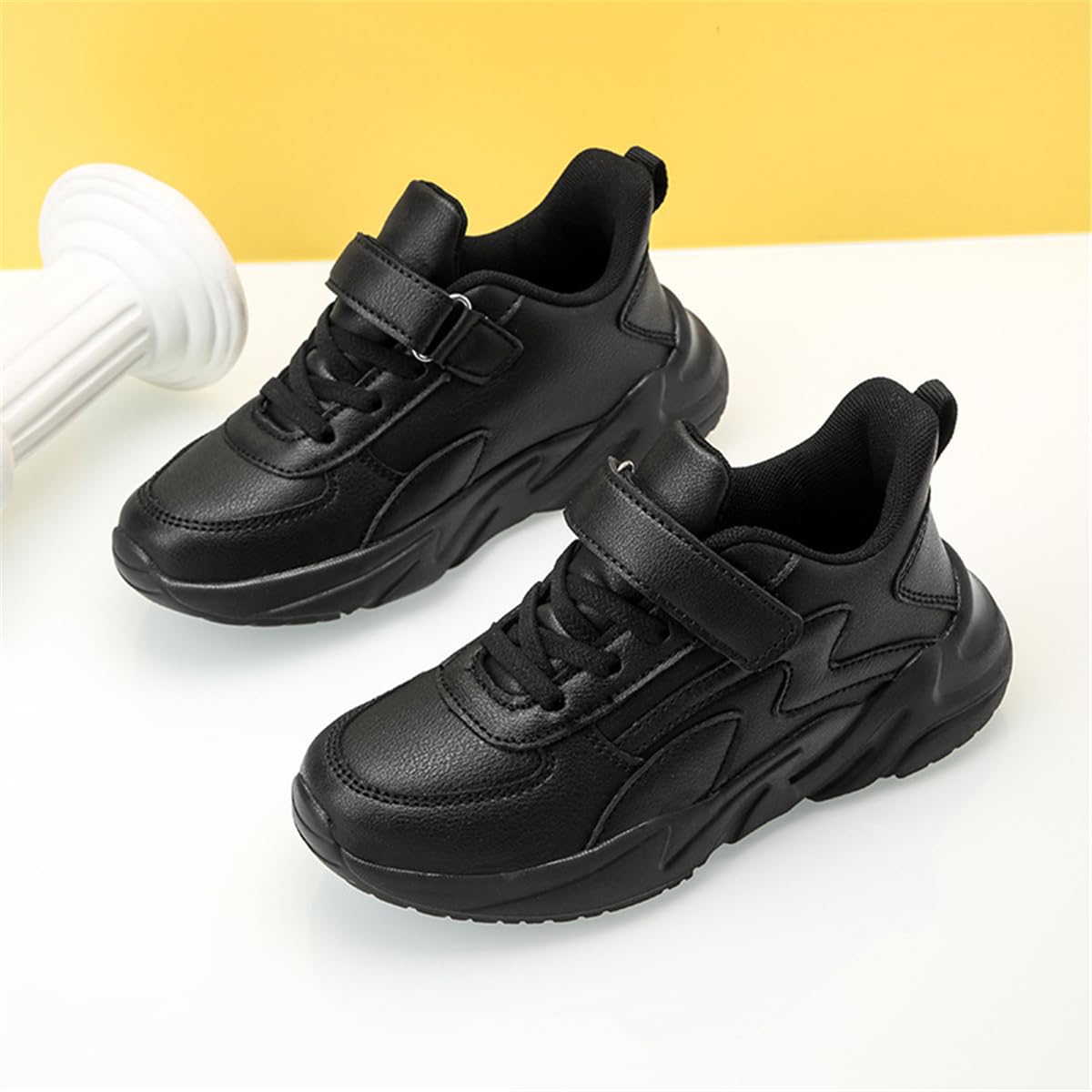 **Waterproof Leather Sneakers for Kids - Boys & Girls Winter School Shoes, Sports Running Trainers for Outdoor & Casual Wear**    **Perfect for:** School, winter activities, outdoor play, sports training, and everyday casual wear.