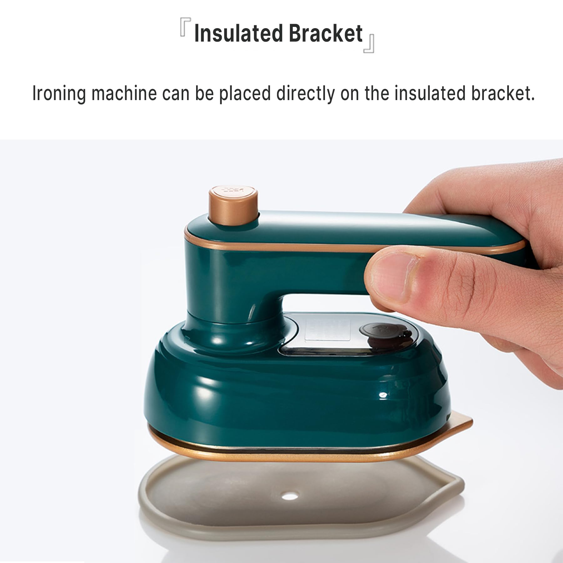 T TOVIA Portable Handheld Steamer for Clothes - Mini Travel Steamer Iron for Shirts, Dresses, Hats, Pillows & Crafts | Compact & Lightweight | Perfect for Travel, Dorm, Home & Office Use (Green)