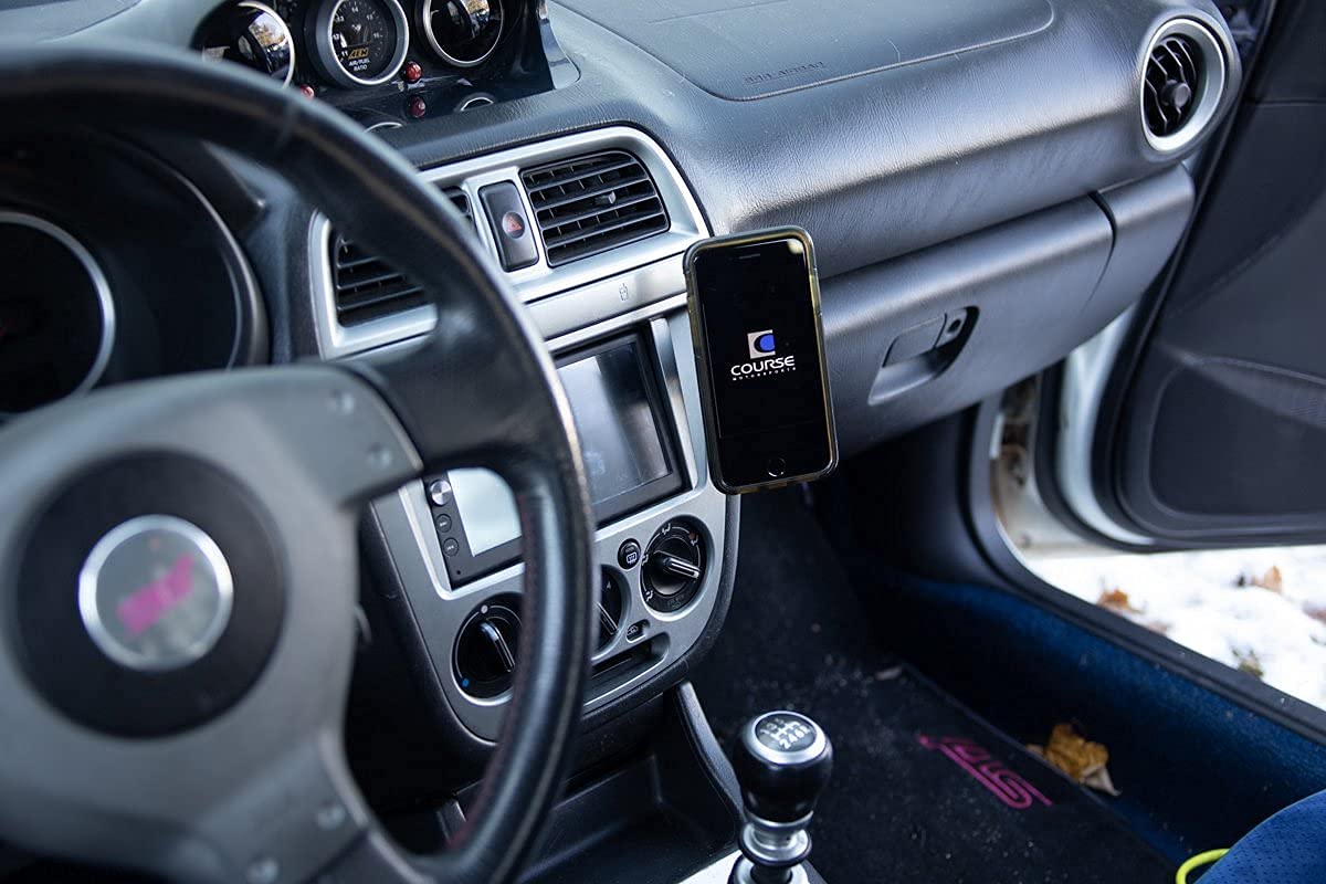 Course Motorsports DirectFit Wireless Charging Car Phone Mount - Auto-Grip Phone Holder for Subaru WRX/Impreza/STI (2002-2007) | Secure Charging Dock for Smartphones | Perfect for Commuting, Road Trips & Hands-Free Driving (Black)
